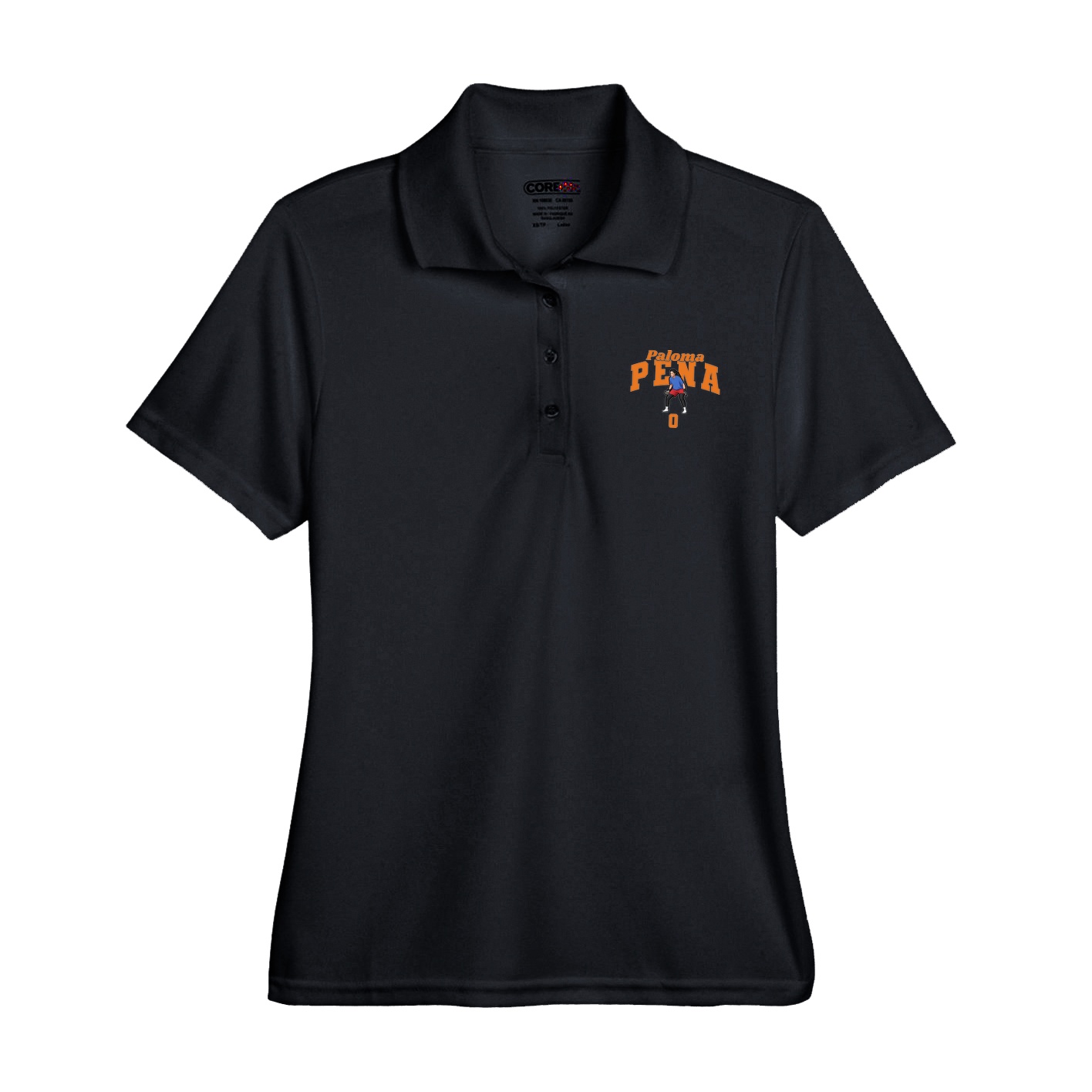 Womens Performance Polo — Signature Arch in Black