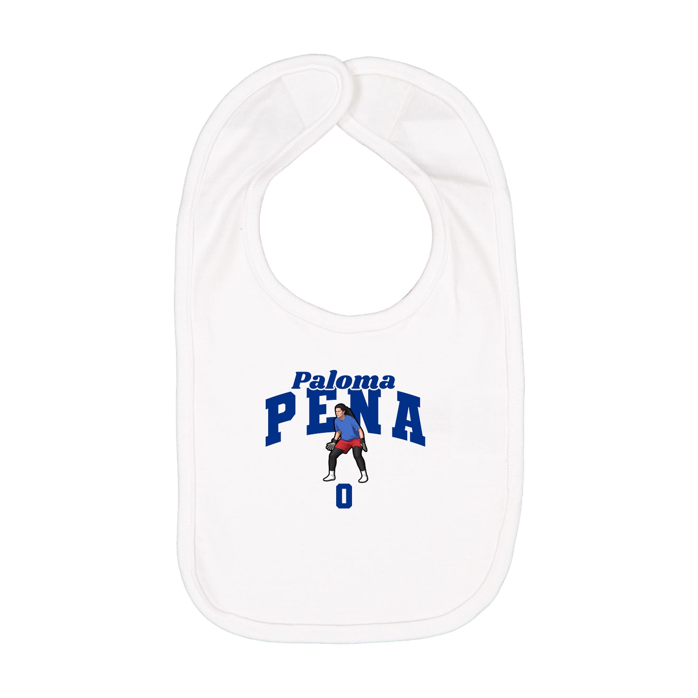 Infant Bib — Signature Arch in White