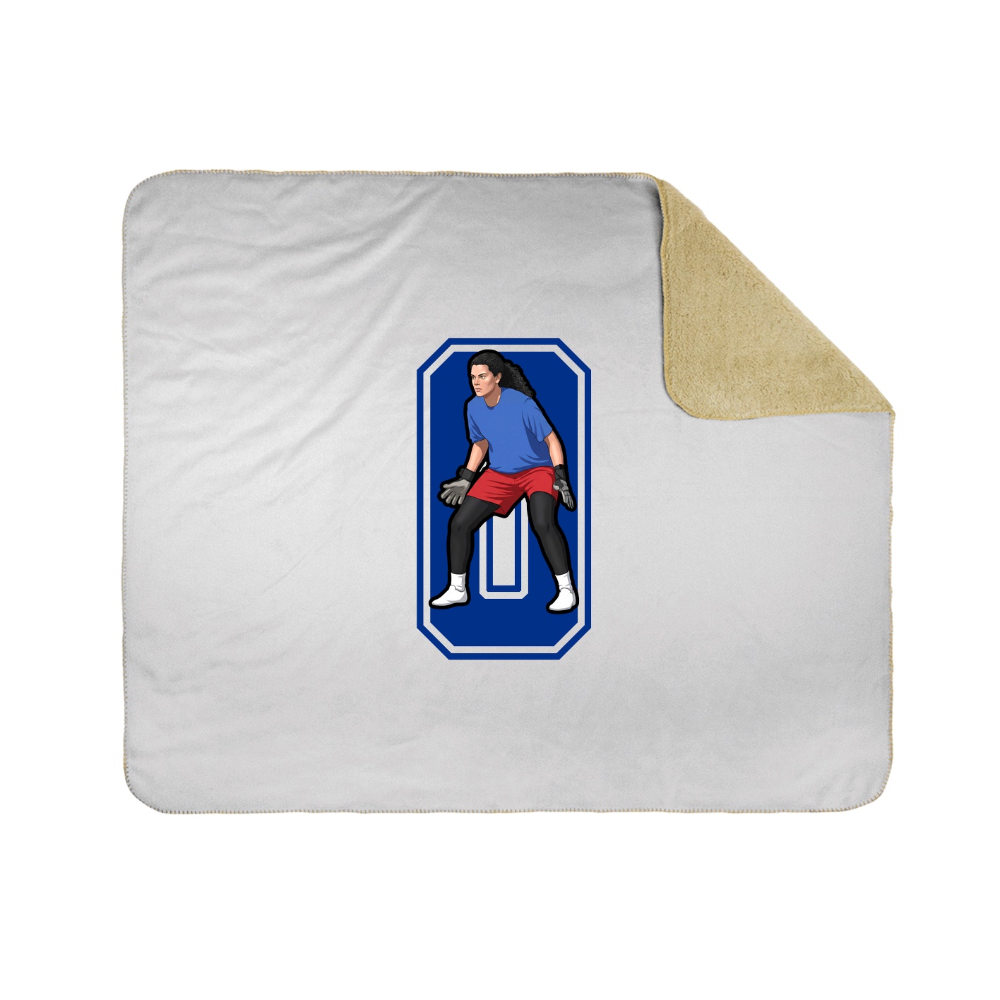 Throw Blanket — Number in White