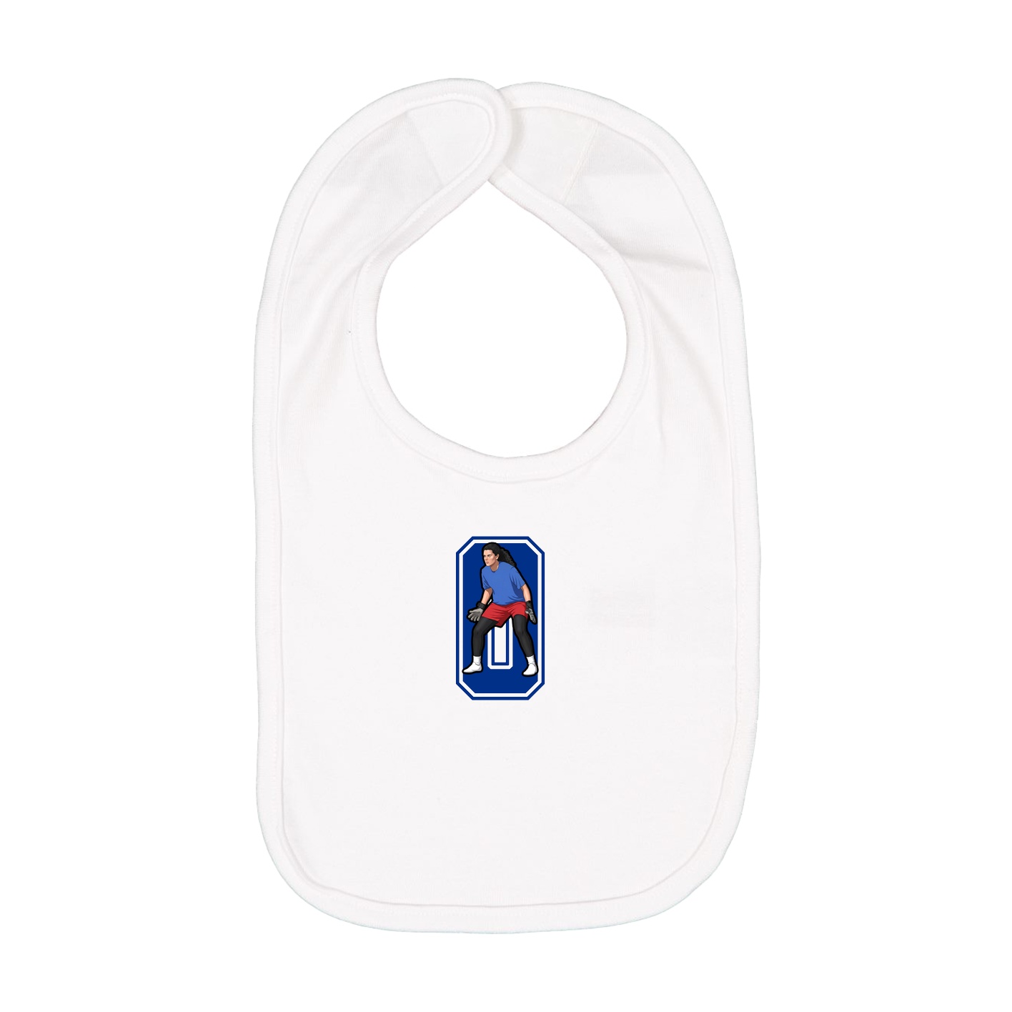Infant Bib — Number in White