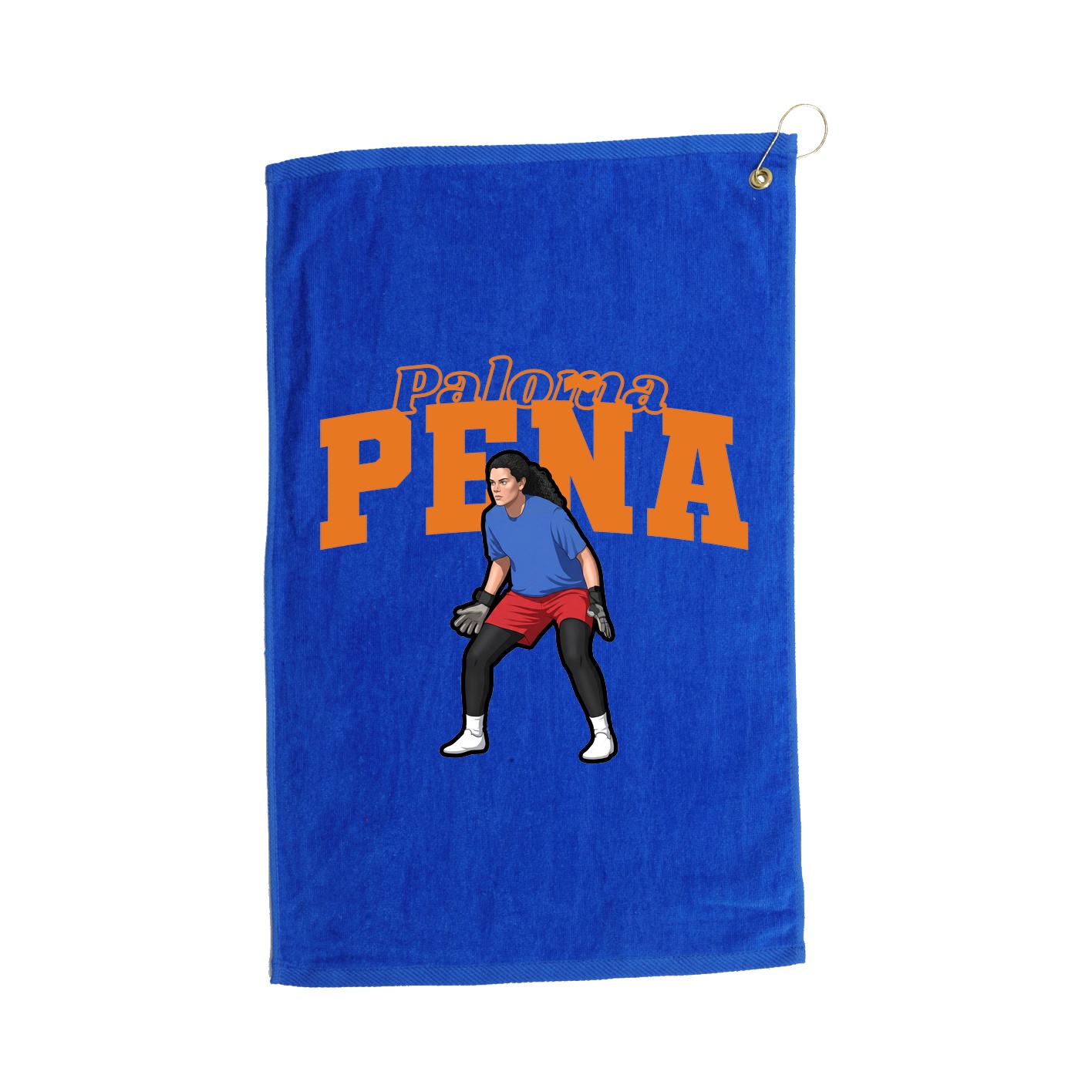 Golf Towel — Name Arch in Royal