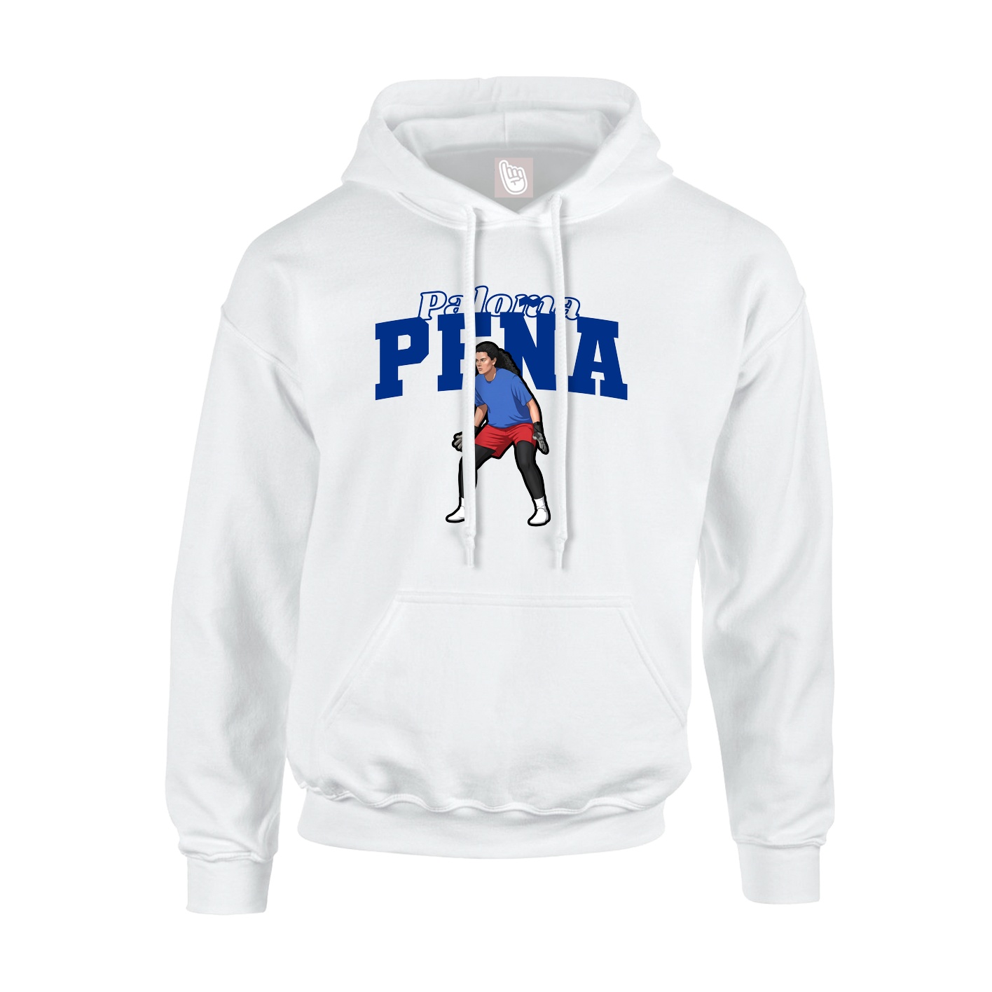Hoodie — Name Arch in White