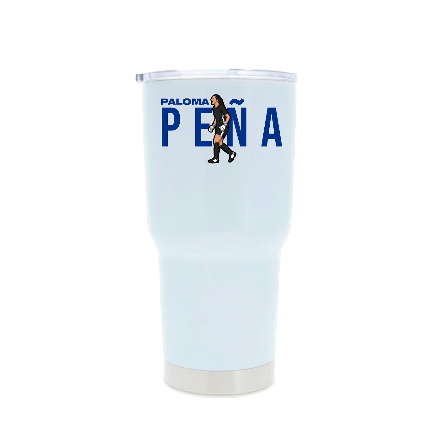 30oz Stainless Steel Tumbler — Player Name in White