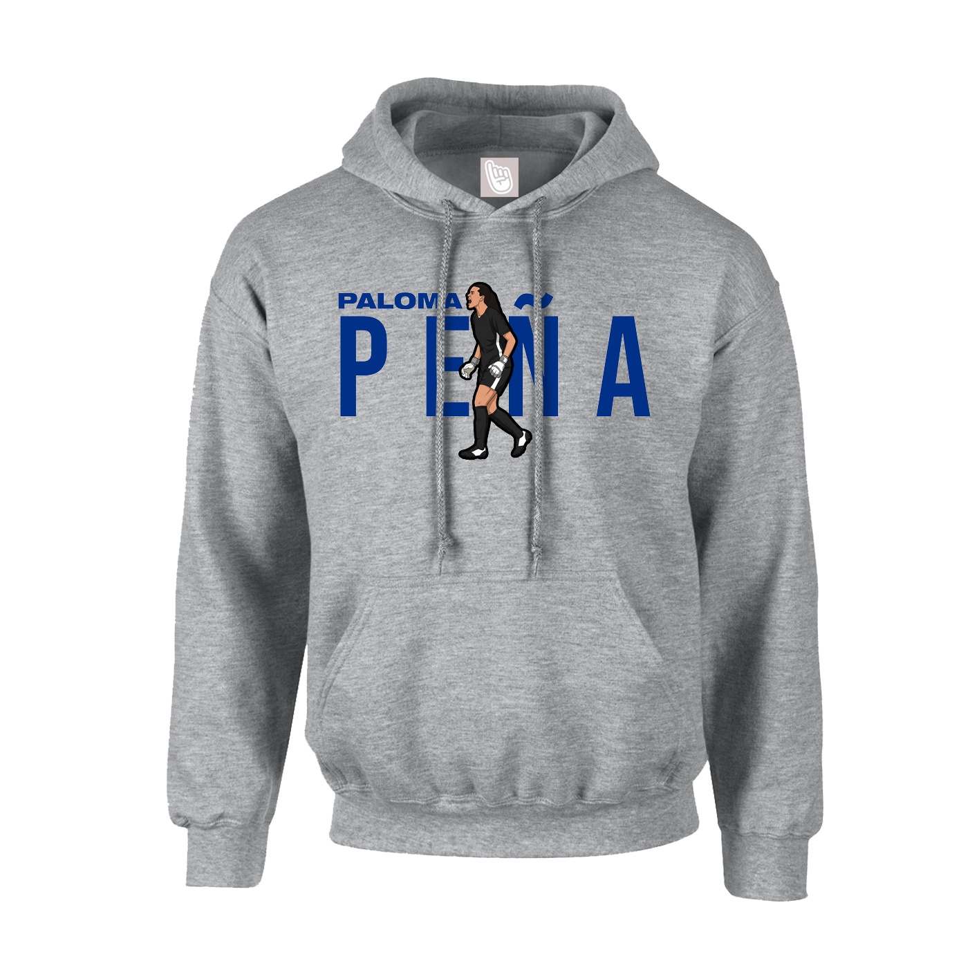 Hoodie — Player Name in Grey