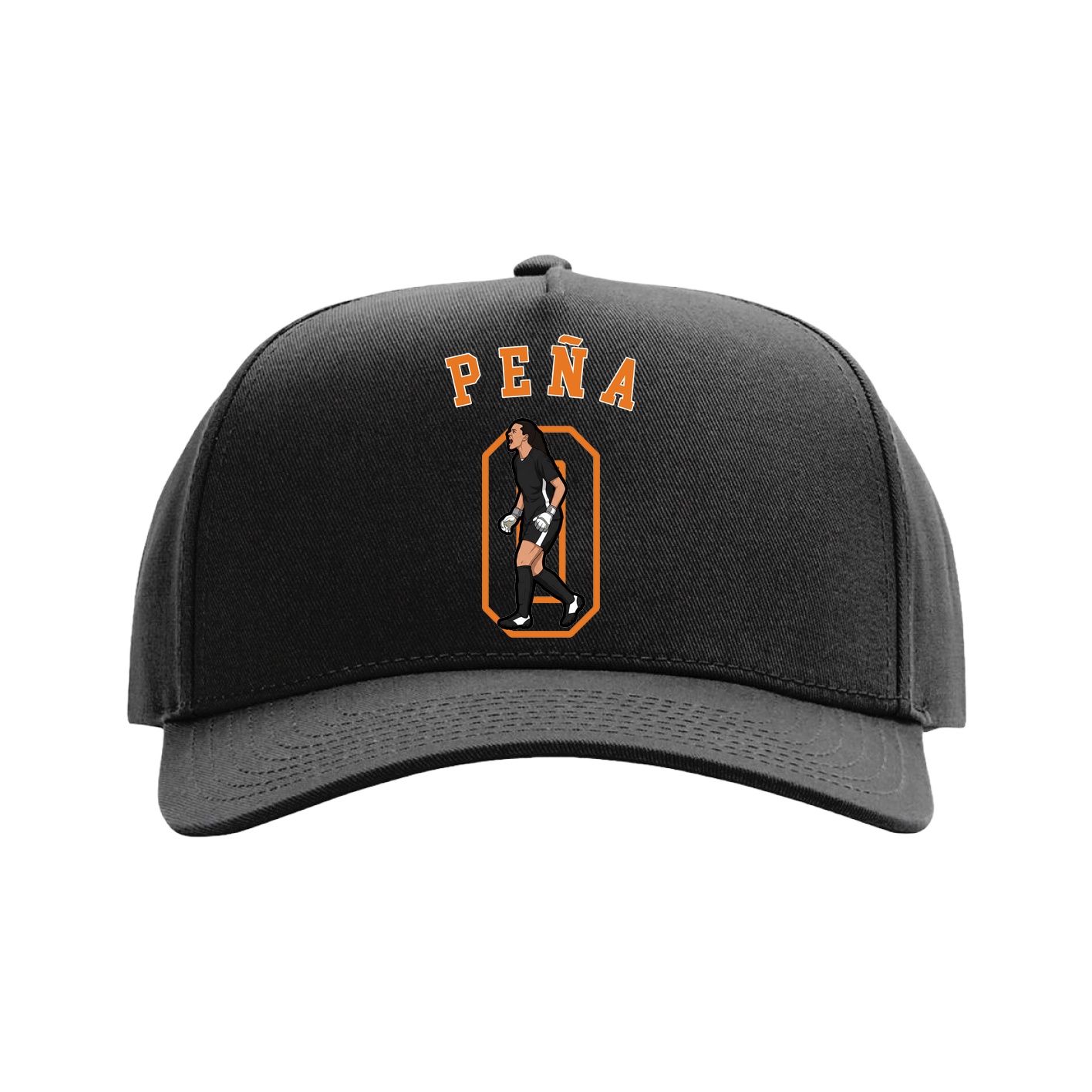 Full Fabric Five-Panel Champ Cap — Shirsey Arch in Black