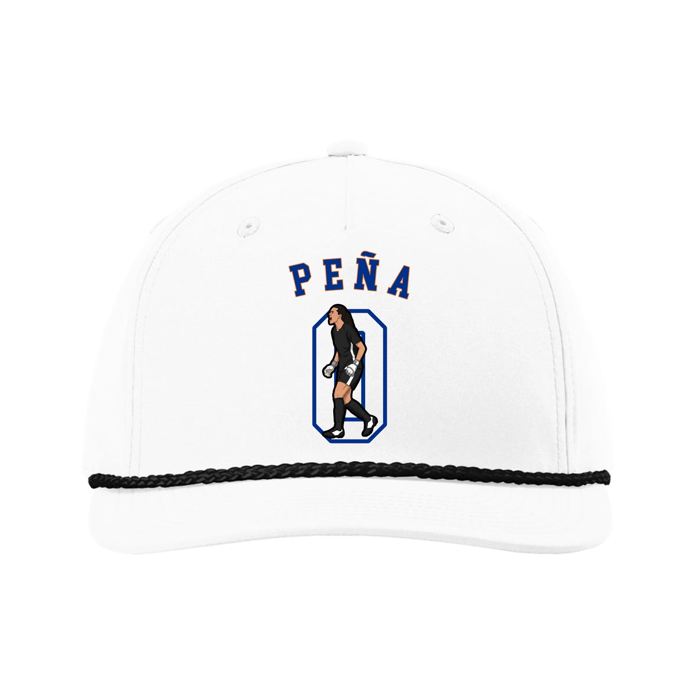 Five-Panel Classic Rope Cap — Shirsey Arch in White