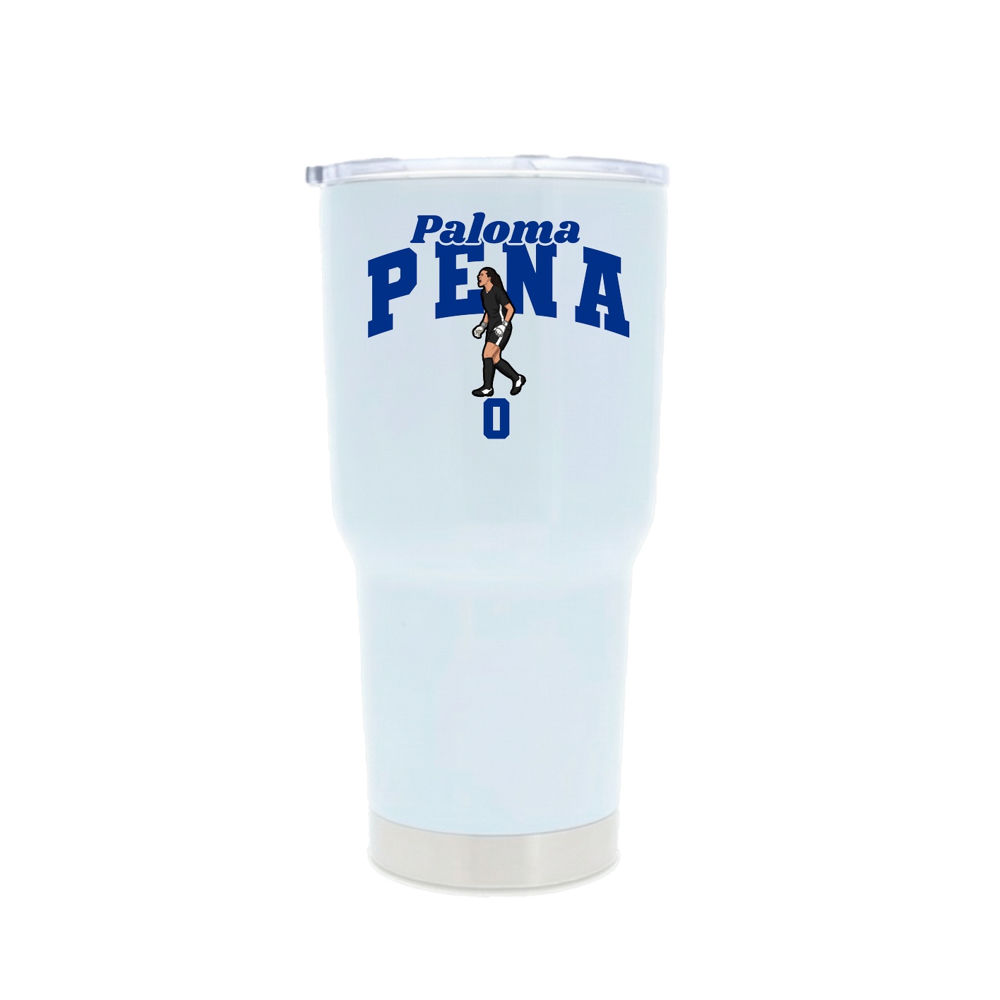 30oz Stainless Steel Tumbler — Signature Arch in White