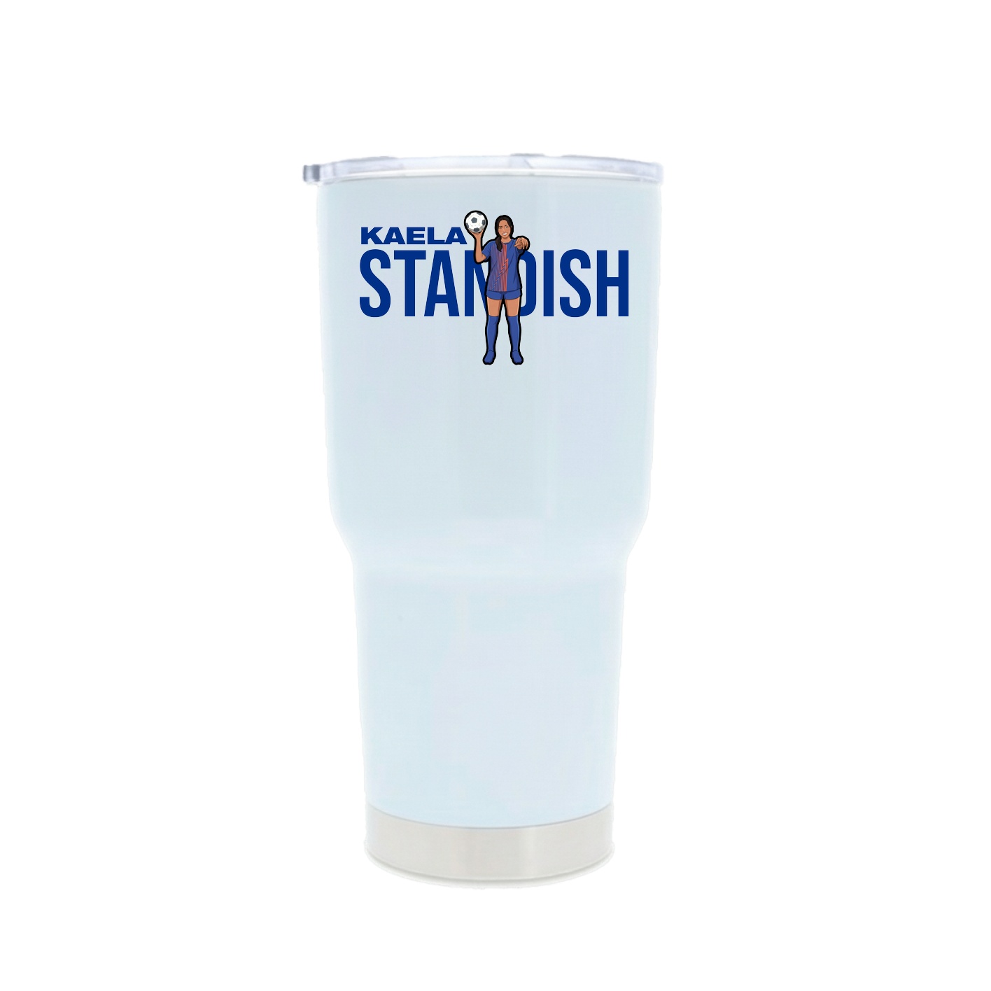 30oz Stainless Steel Tumbler — Player Name in White