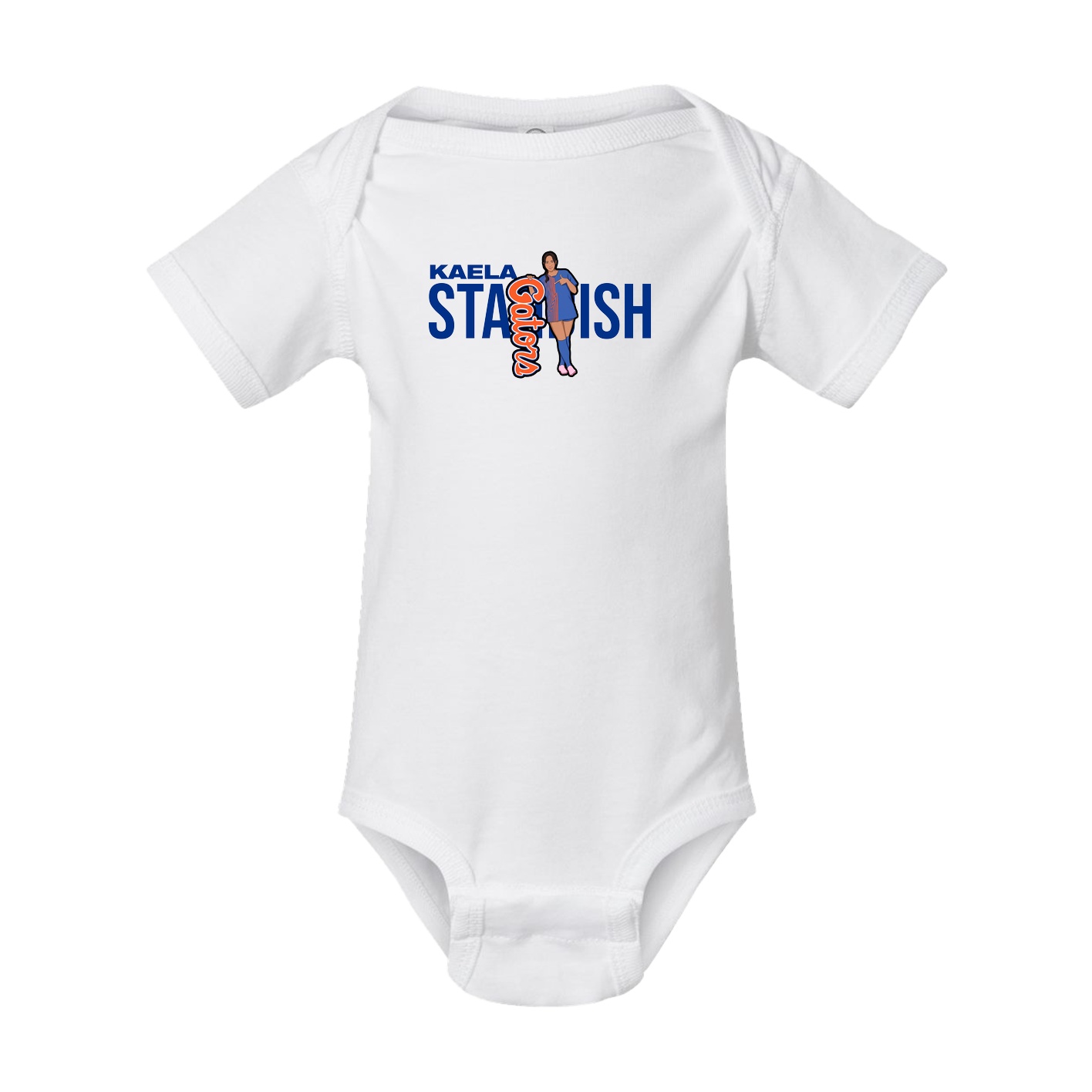 Baby Onesie — Player Name in White