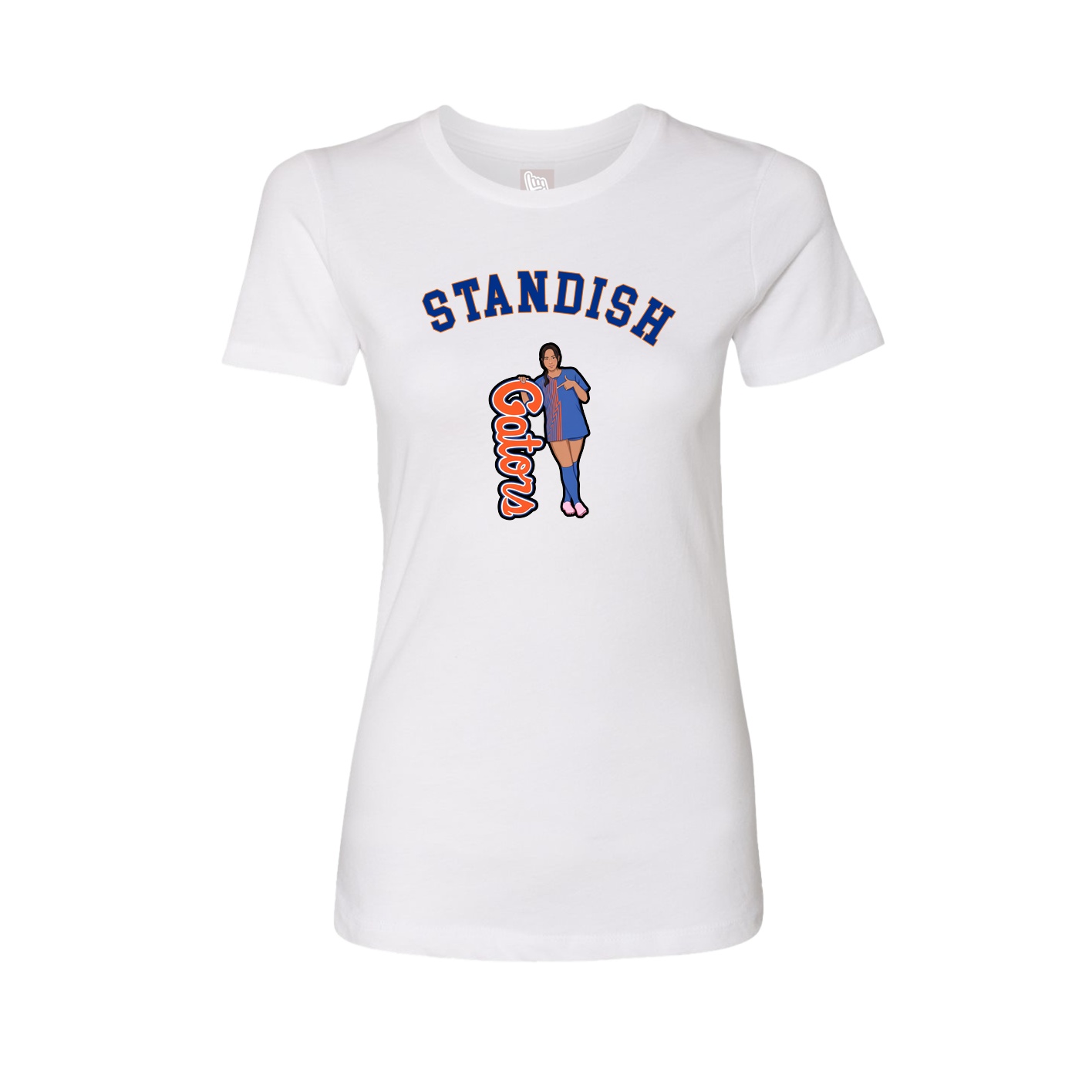 Fitted Women's Tee — Shirsey Arch in White