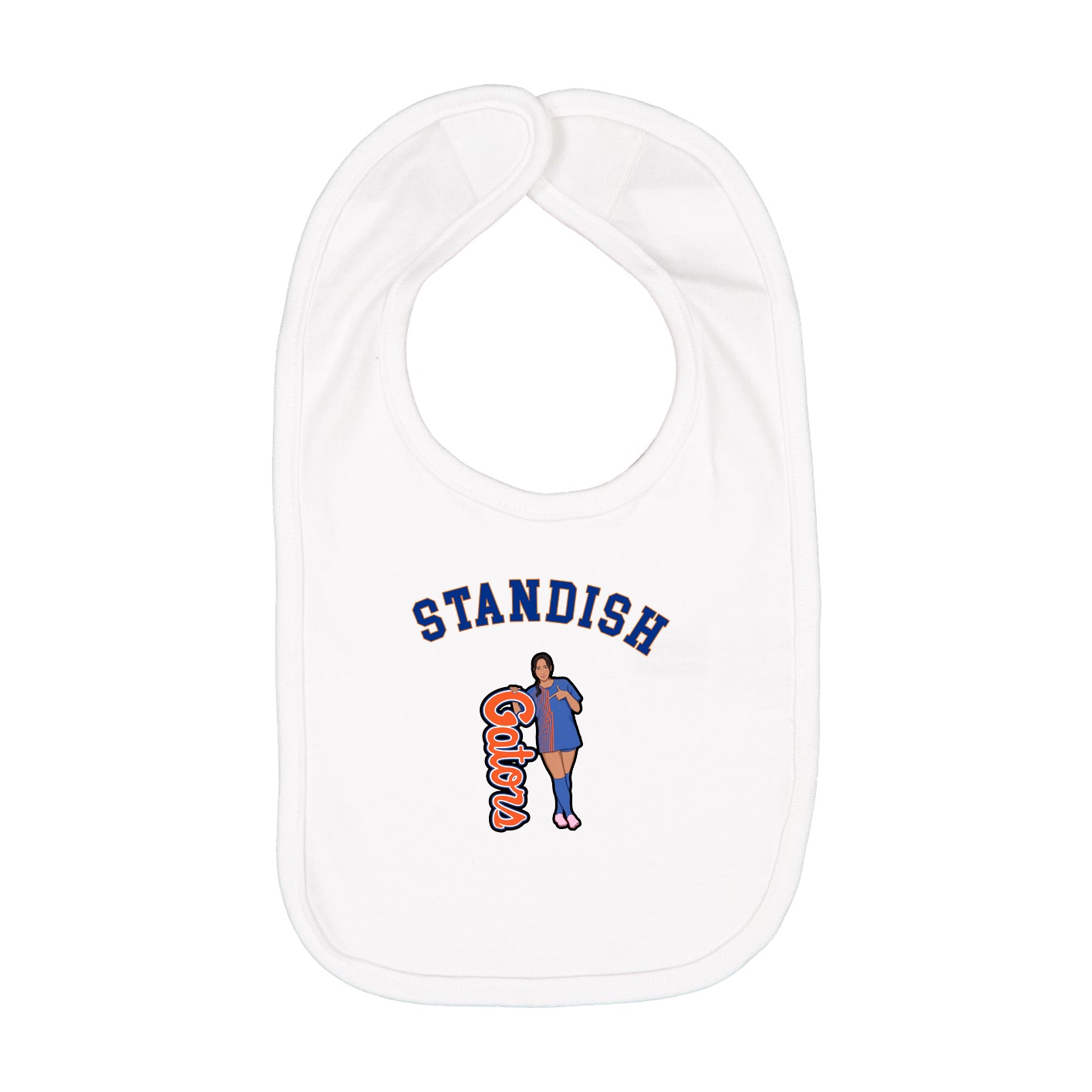 Infant Bib — Shirsey Arch in White