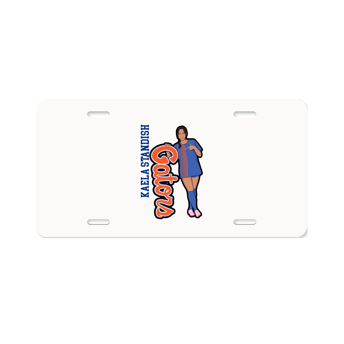 License Plate — Name Vertical in Classic