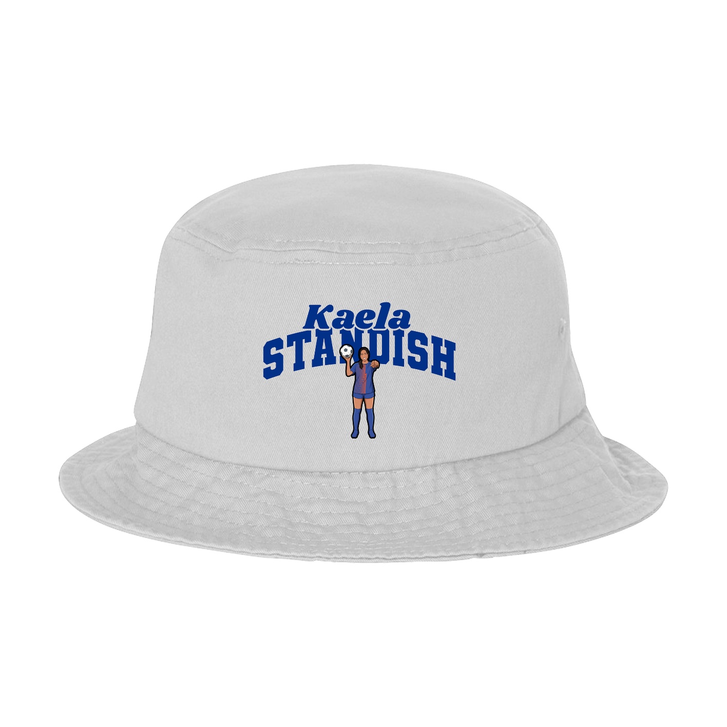 Bucket Cap — Signature Arch in White