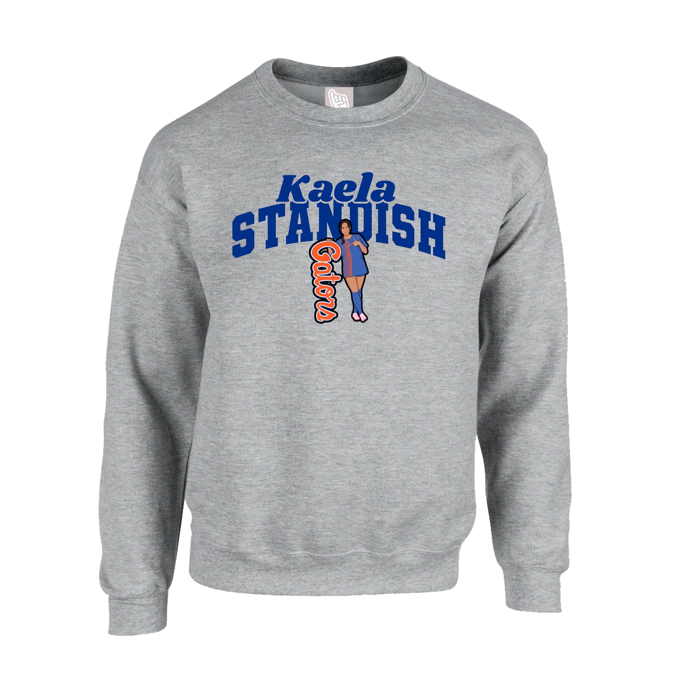 Fleece Crew — Signature Arch in Grey
