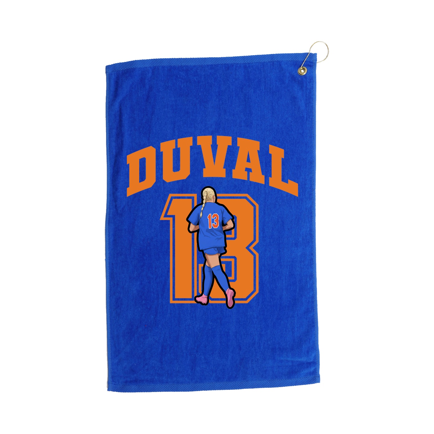 Golf Towel — Number in Royal
