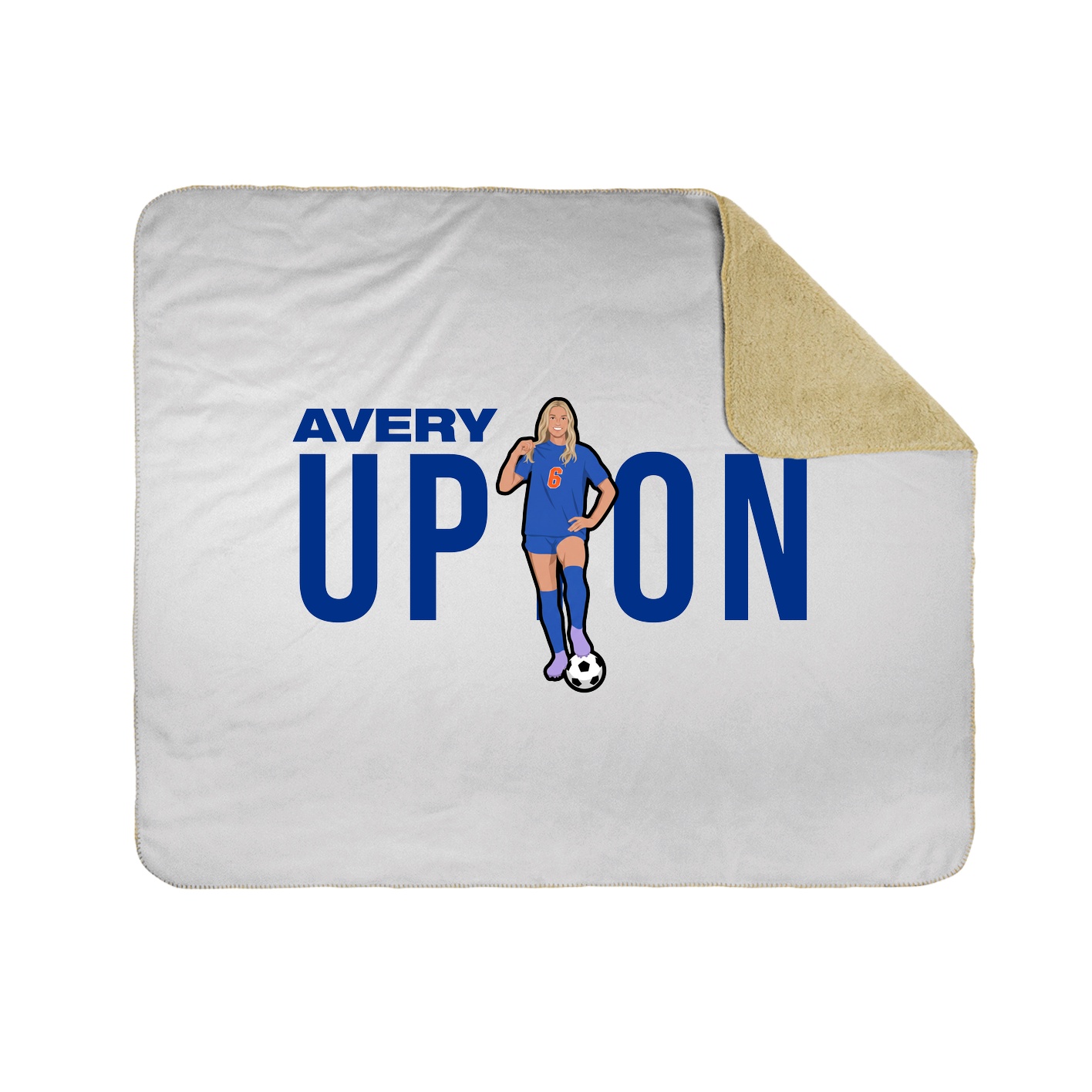Throw Blanket — Player Name in White