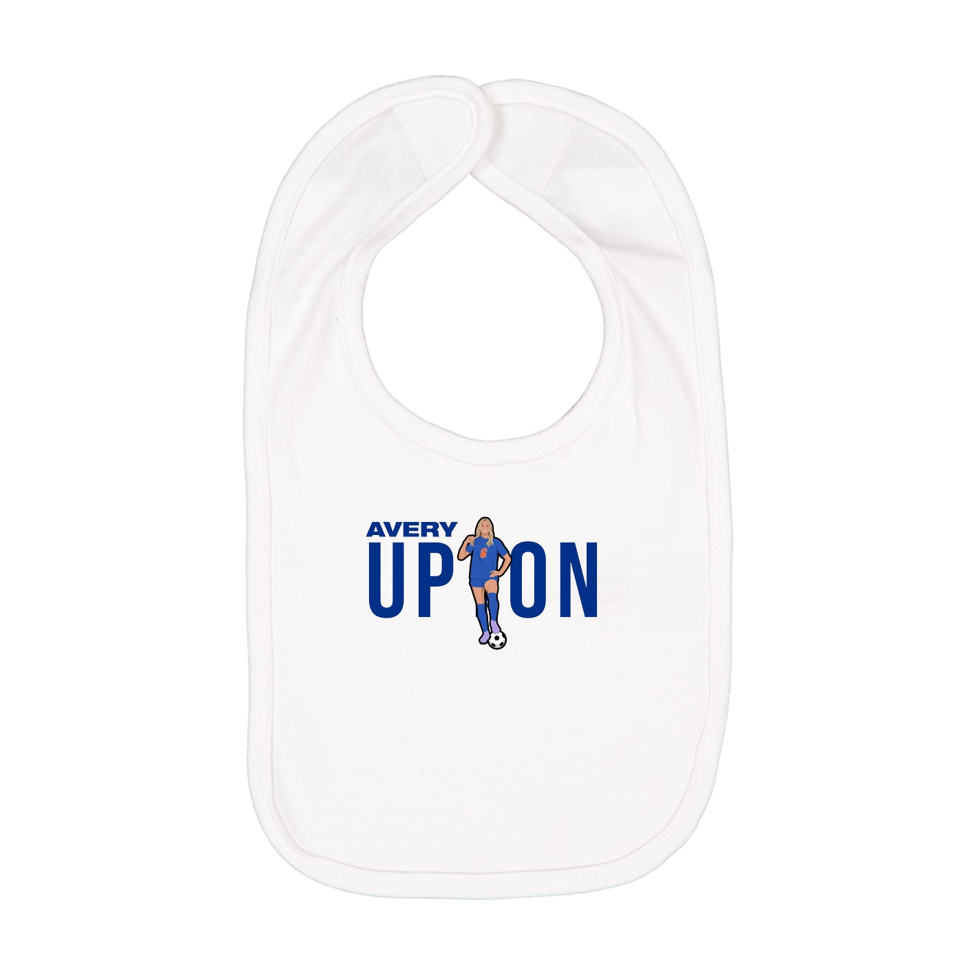 Infant Bib — Player Name in White