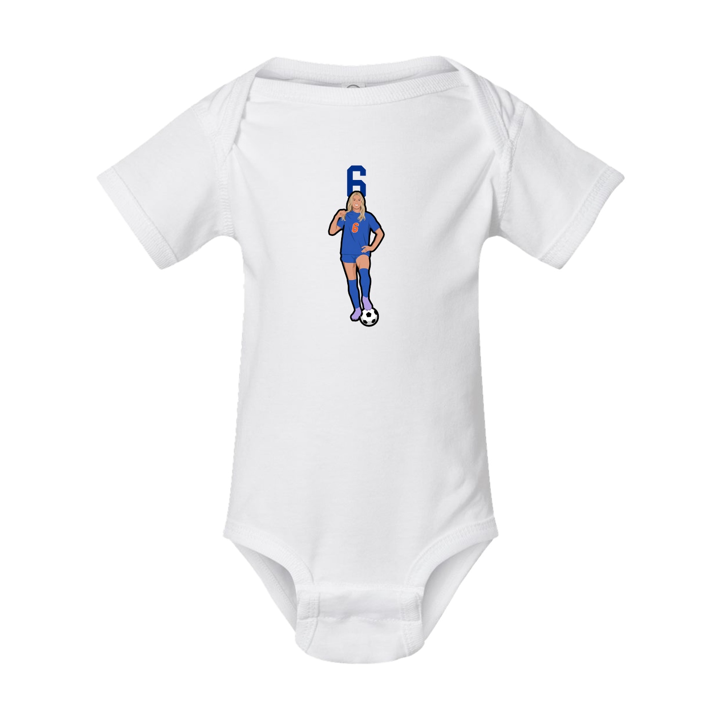 Baby Onesie — Number Top in White