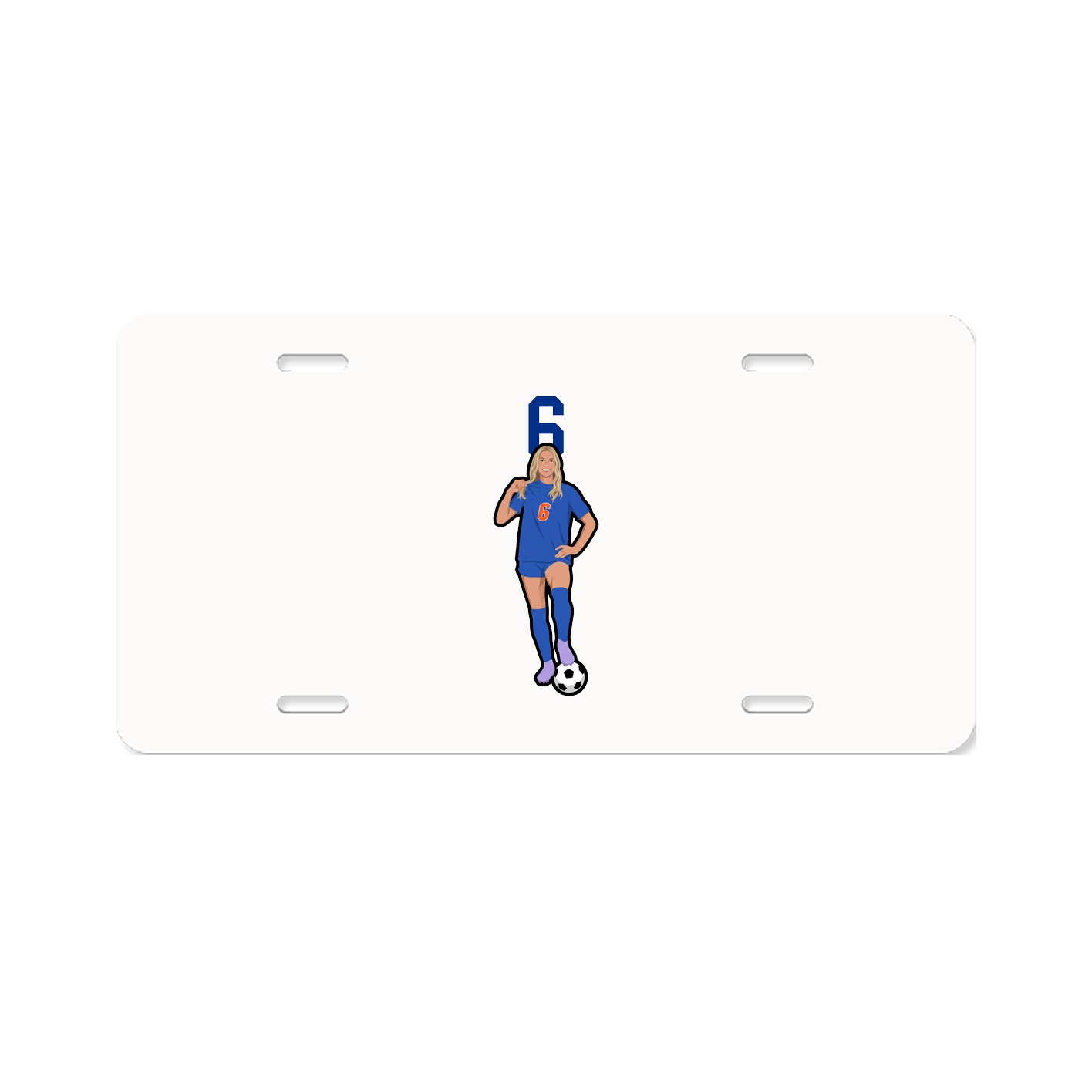 License Plate — Number Top in Classic