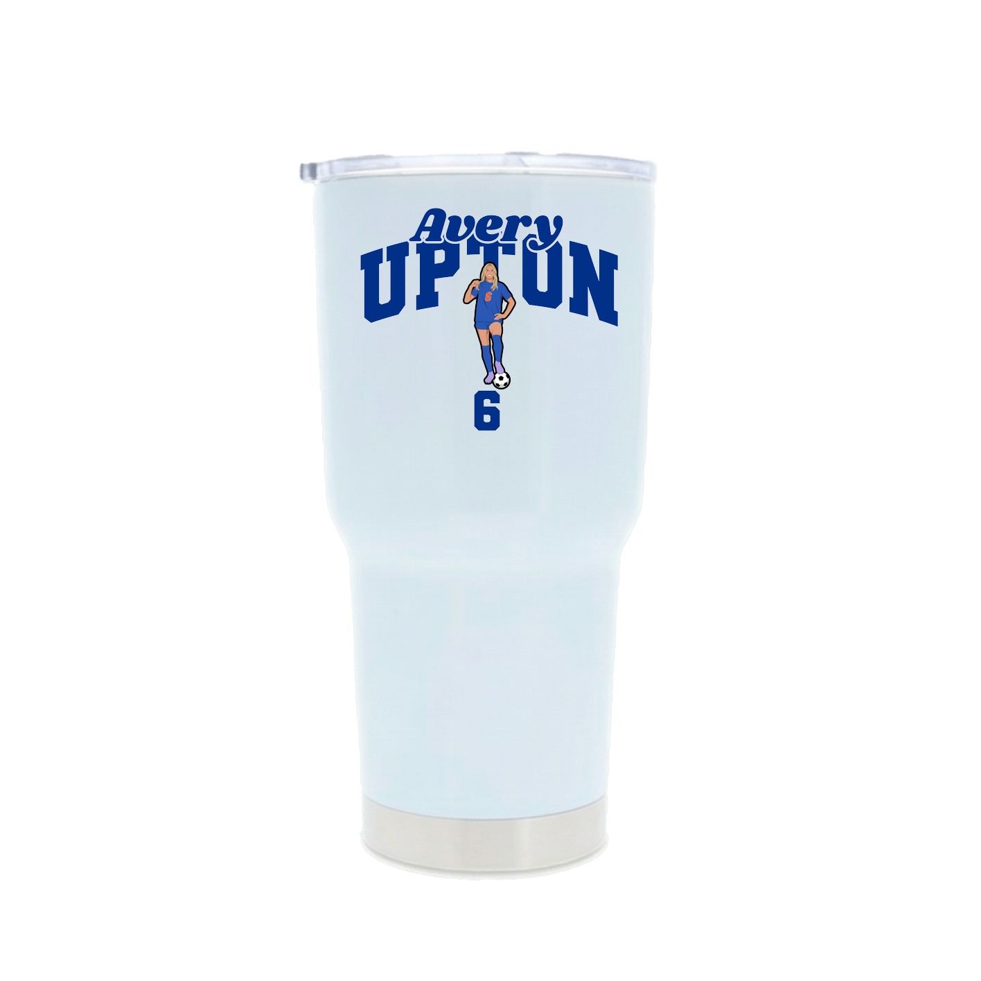 30oz Stainless Steel Tumbler — Signature Arch in White