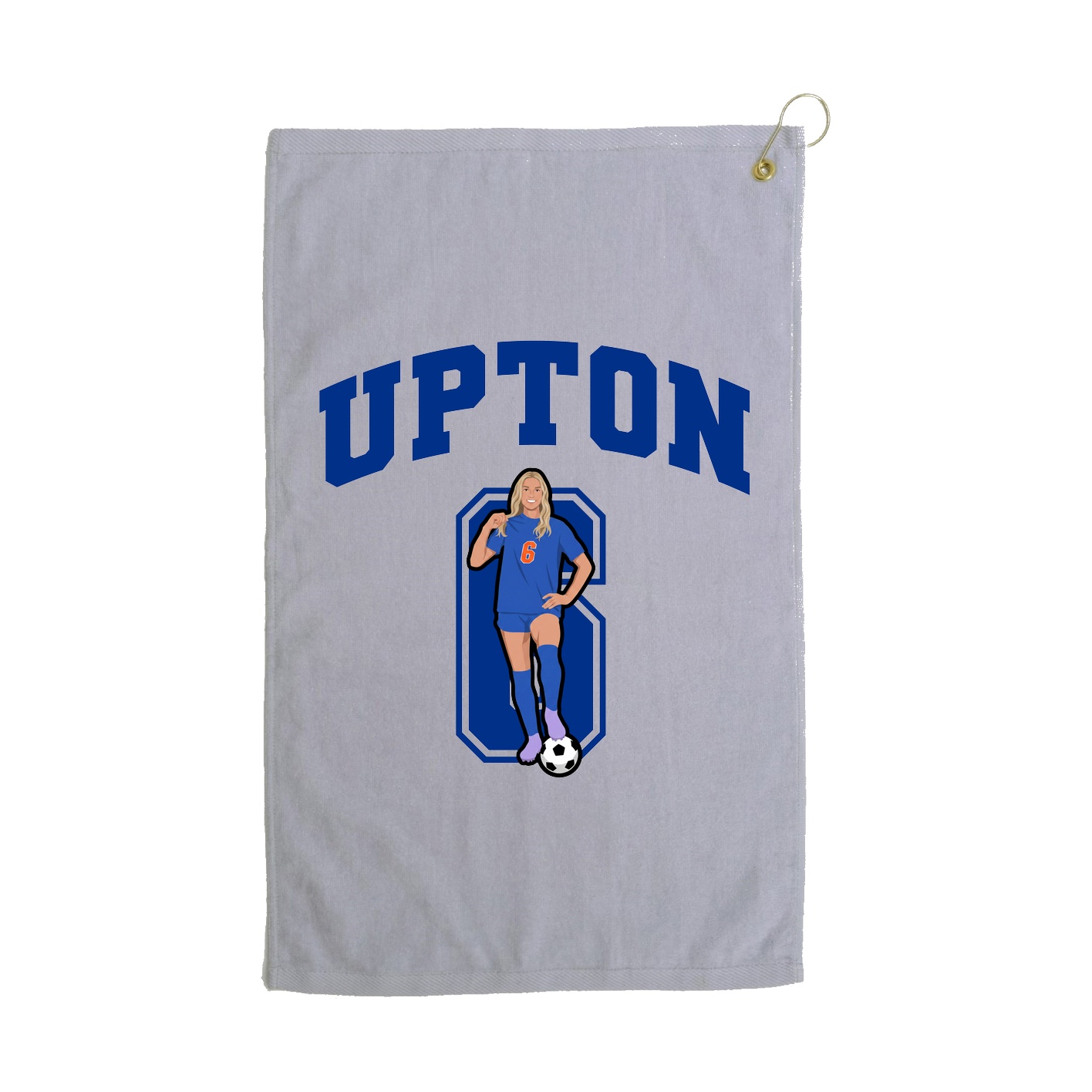Golf Towel — Number in Grey