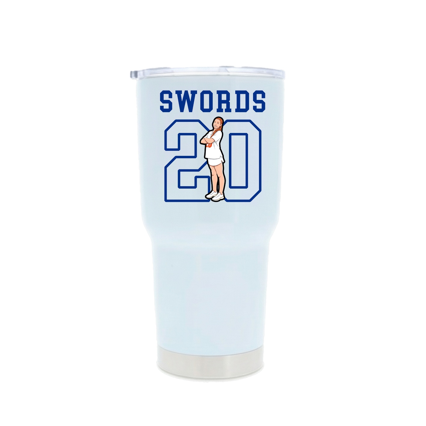 30oz Stainless Steel Tumbler — Shirsey in White