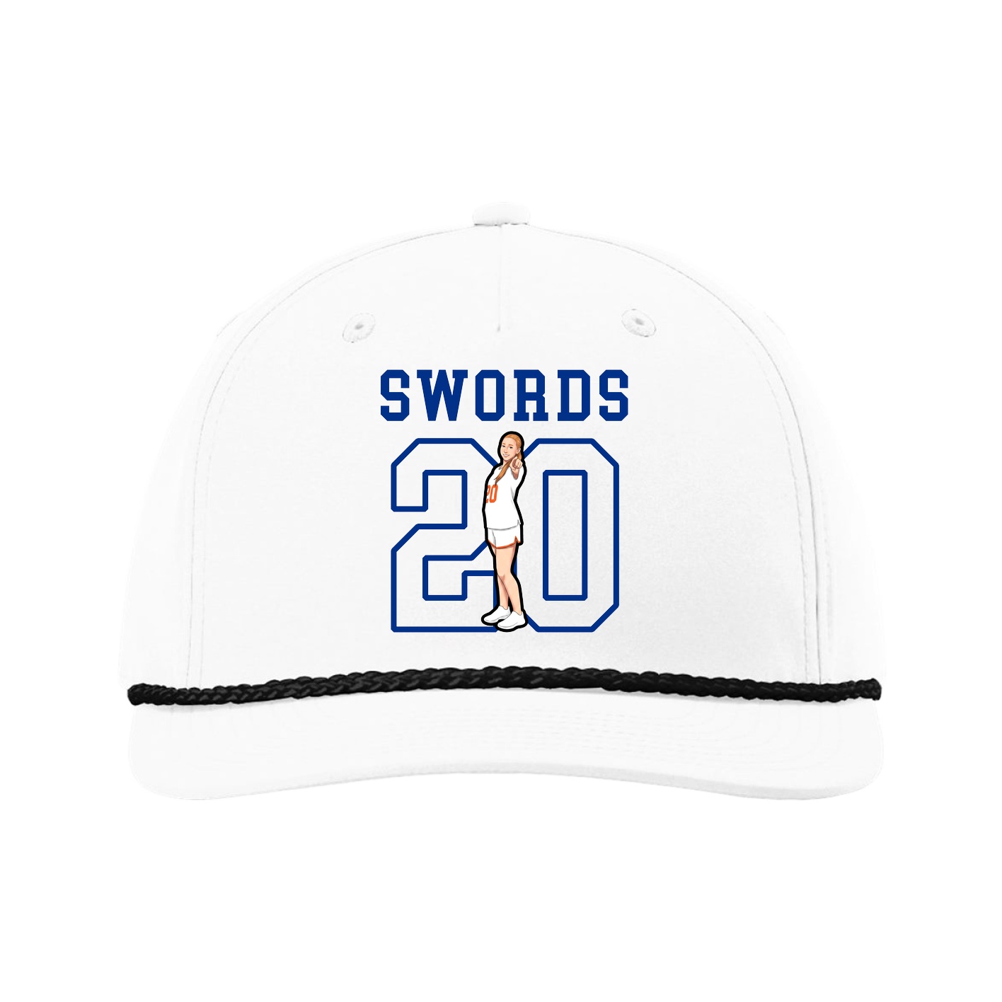 Five-Panel Classic Rope Cap — Shirsey in White