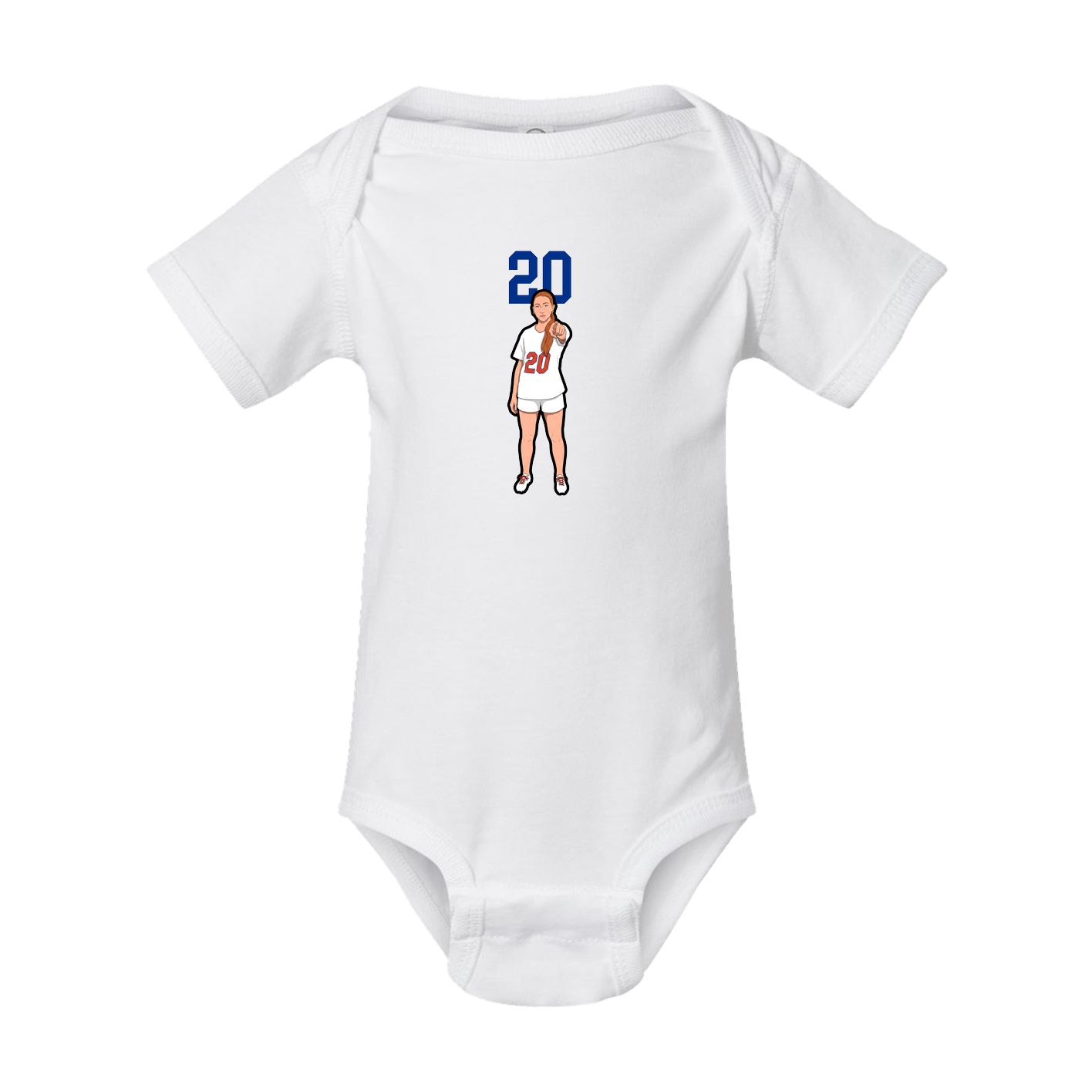 Baby Onesie — Number Top in White