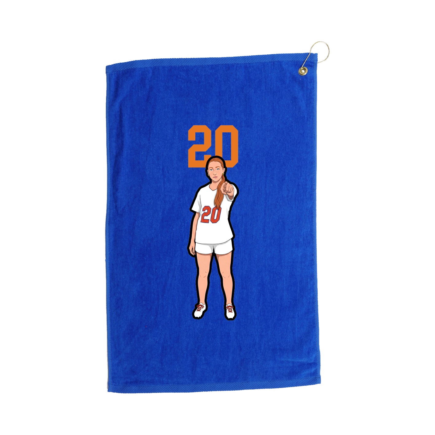 Golf Towel — Number Top in Royal