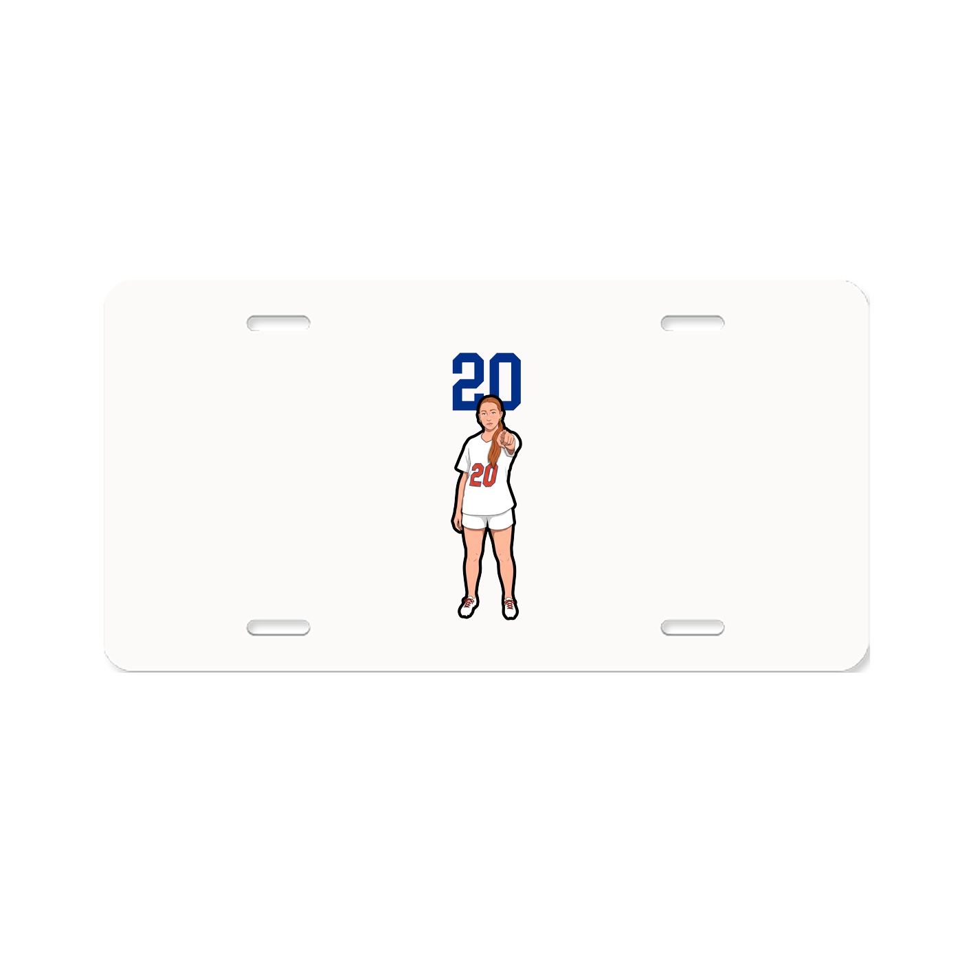 License Plate — Number Top in Classic
