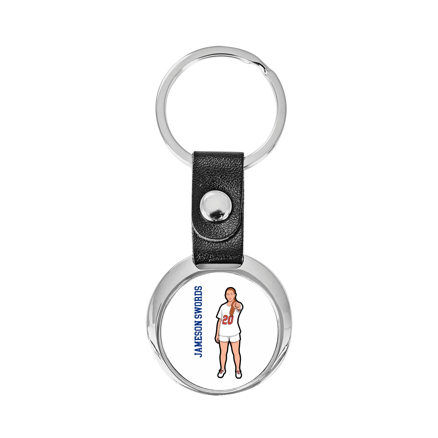 Key Chain — Name Vertical in Classic