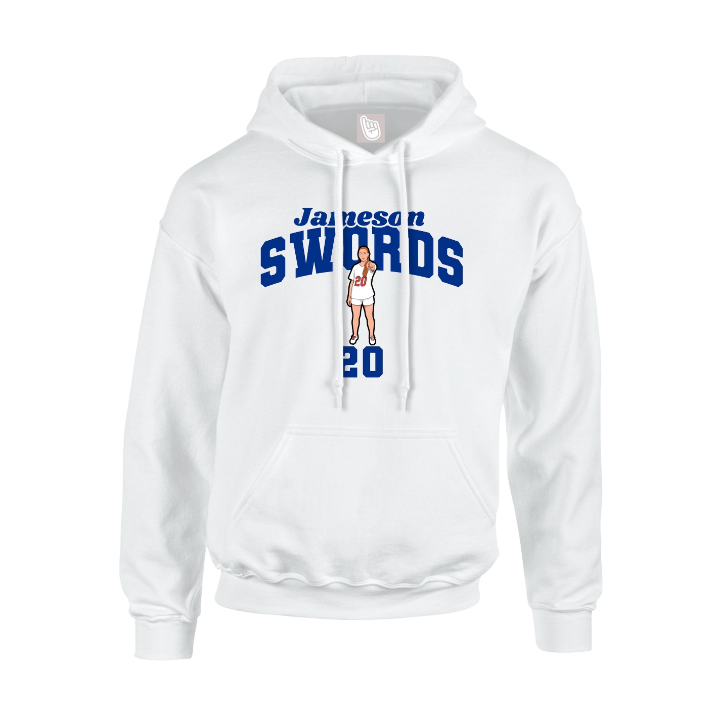 Hoodie — Signature Arch in White