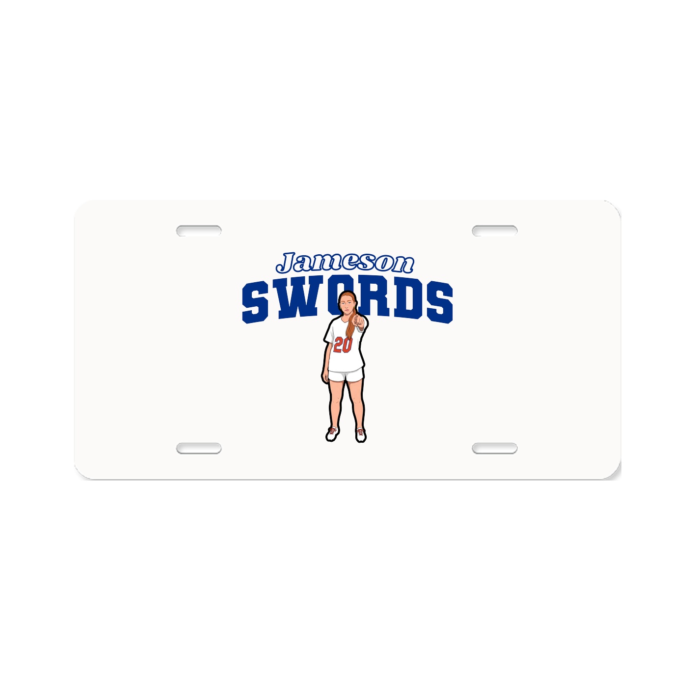 License Plate — Name Arch in Classic