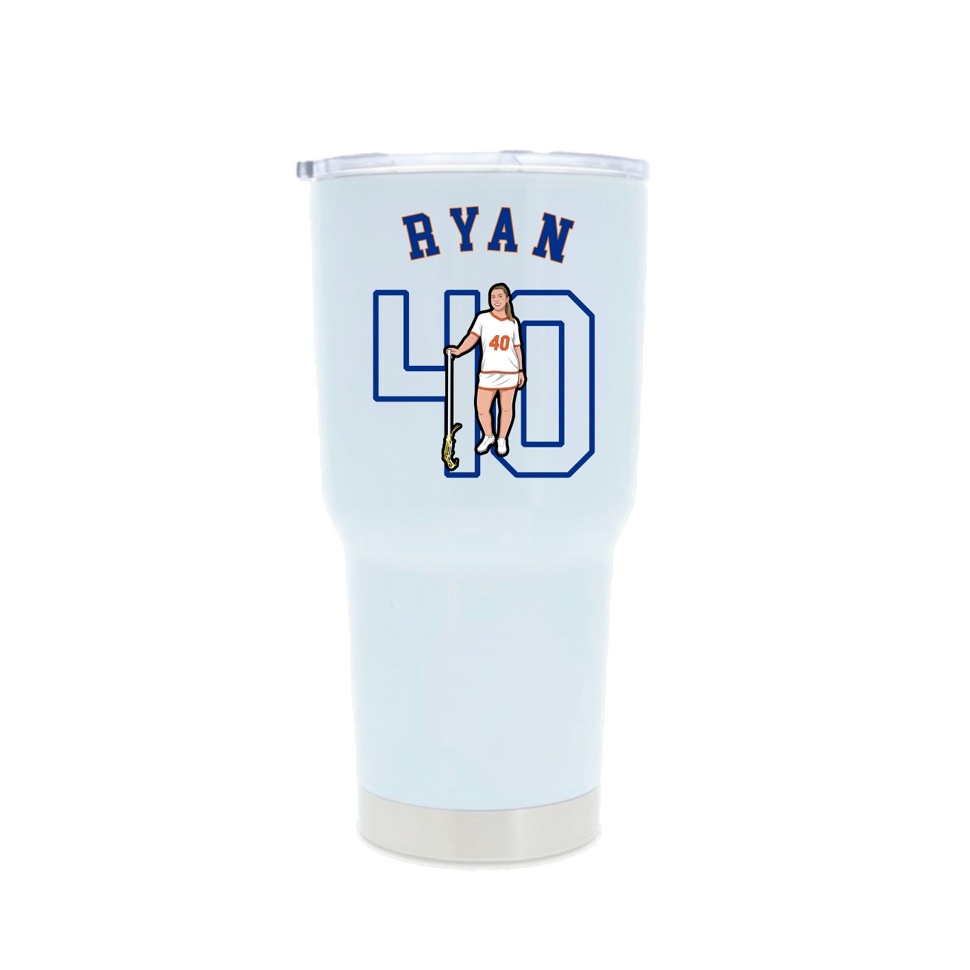 30oz Stainless Steel Tumbler — Shirsey Arch in White