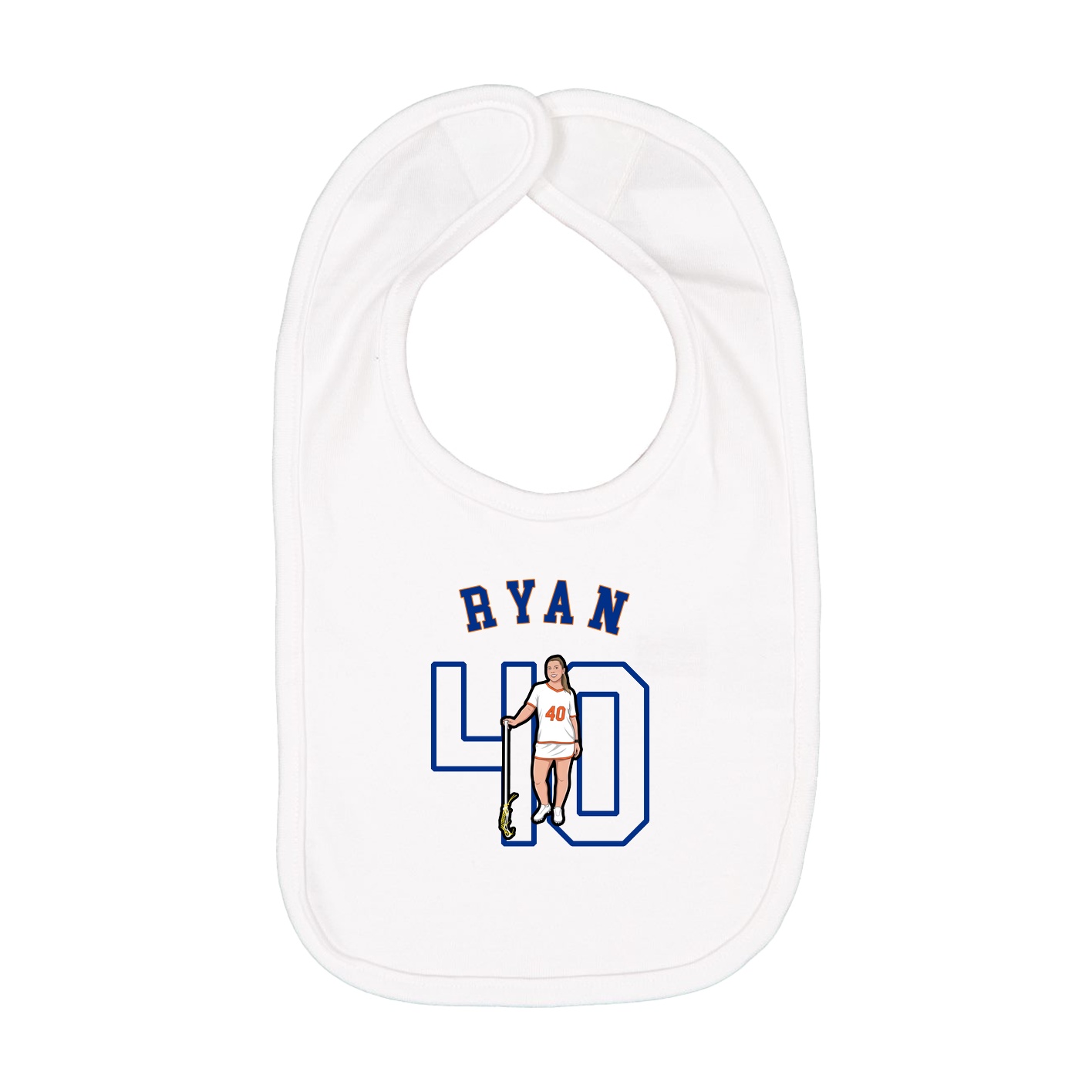Infant Bib — Shirsey Arch in White