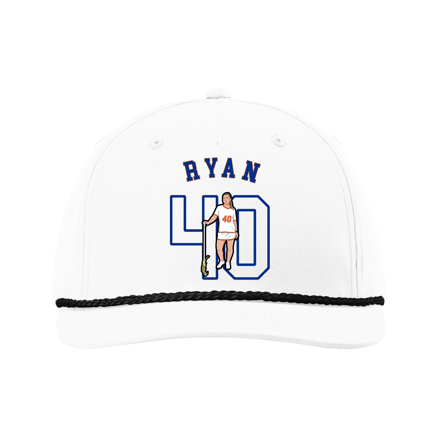 Five-Panel Classic Rope Cap — Shirsey Arch in White