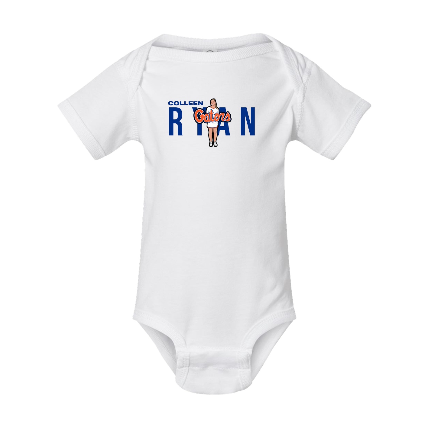 Baby Onesie — Player Name in White