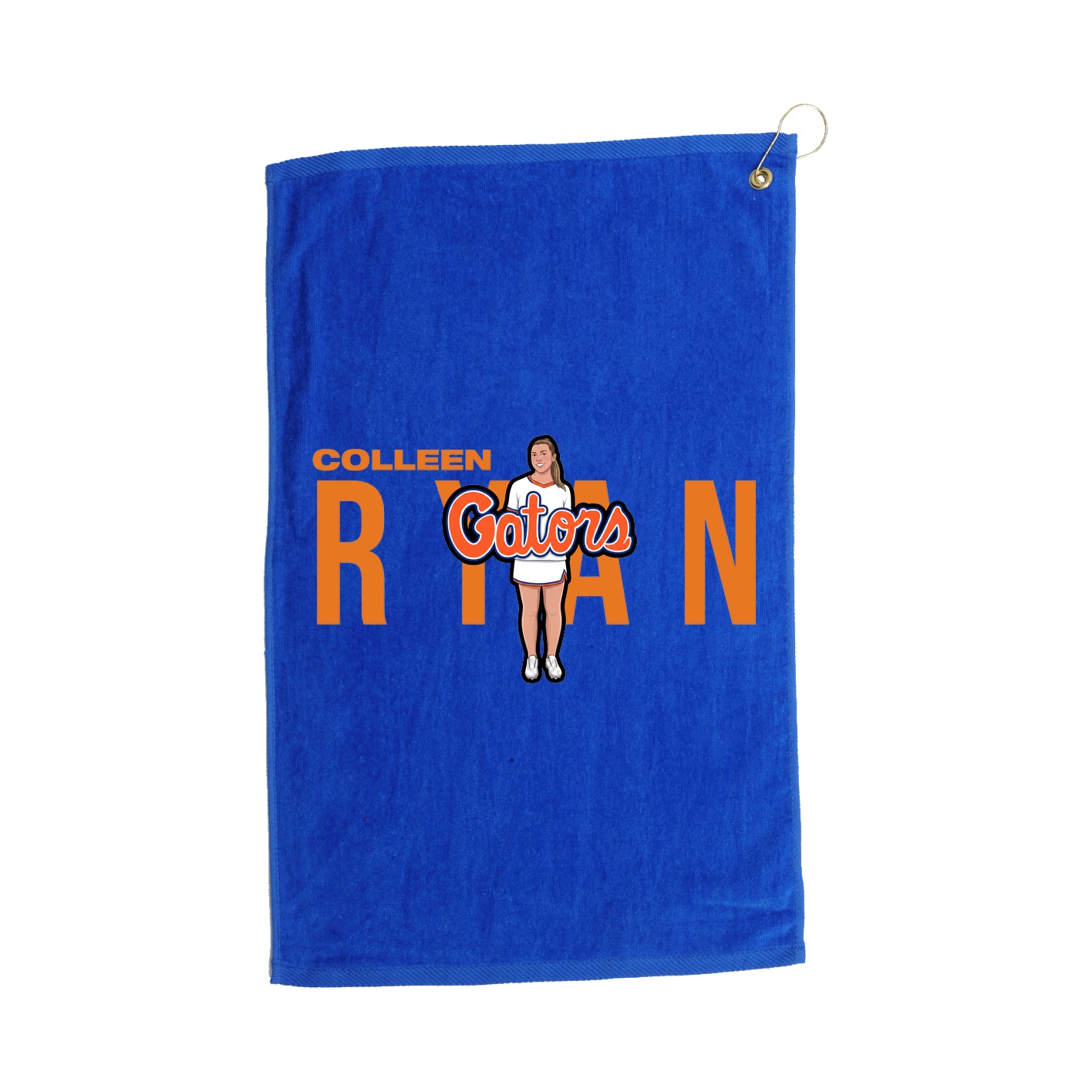Golf Towel — Player Name in Royal