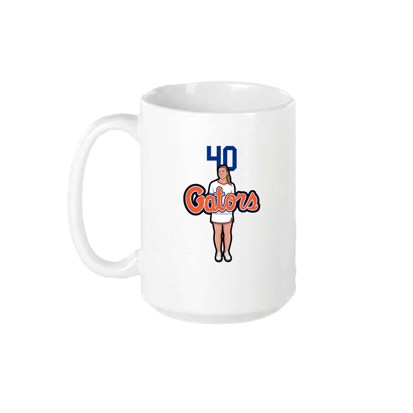 15oz Coffee Mug — Number Top in White