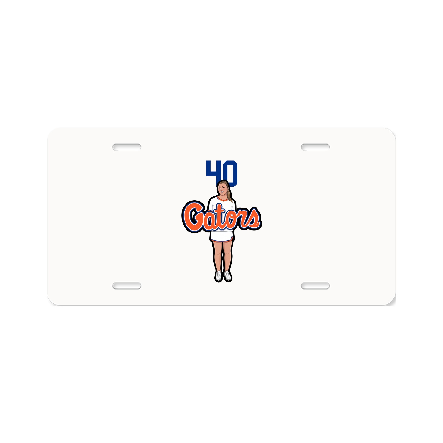 License Plate — Number Top in Classic