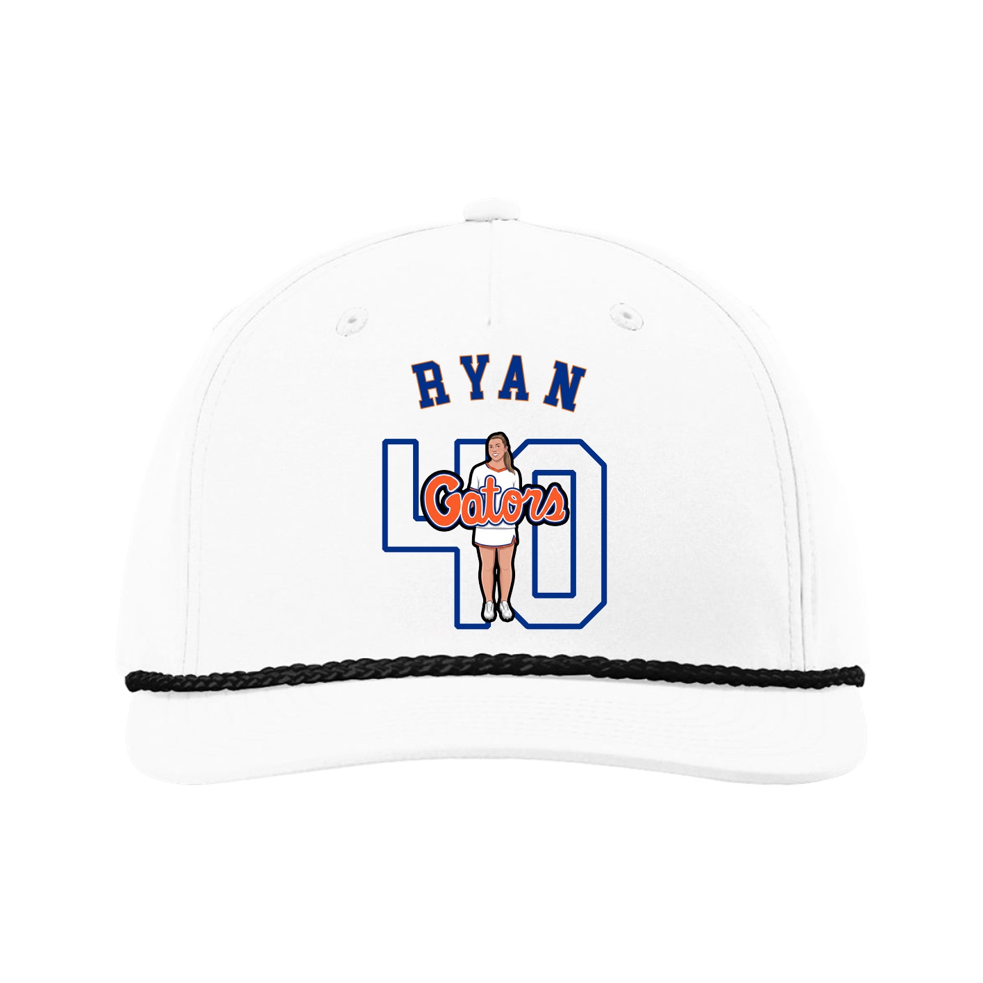 Five-Panel Classic Rope Cap — Shirsey Arch in White