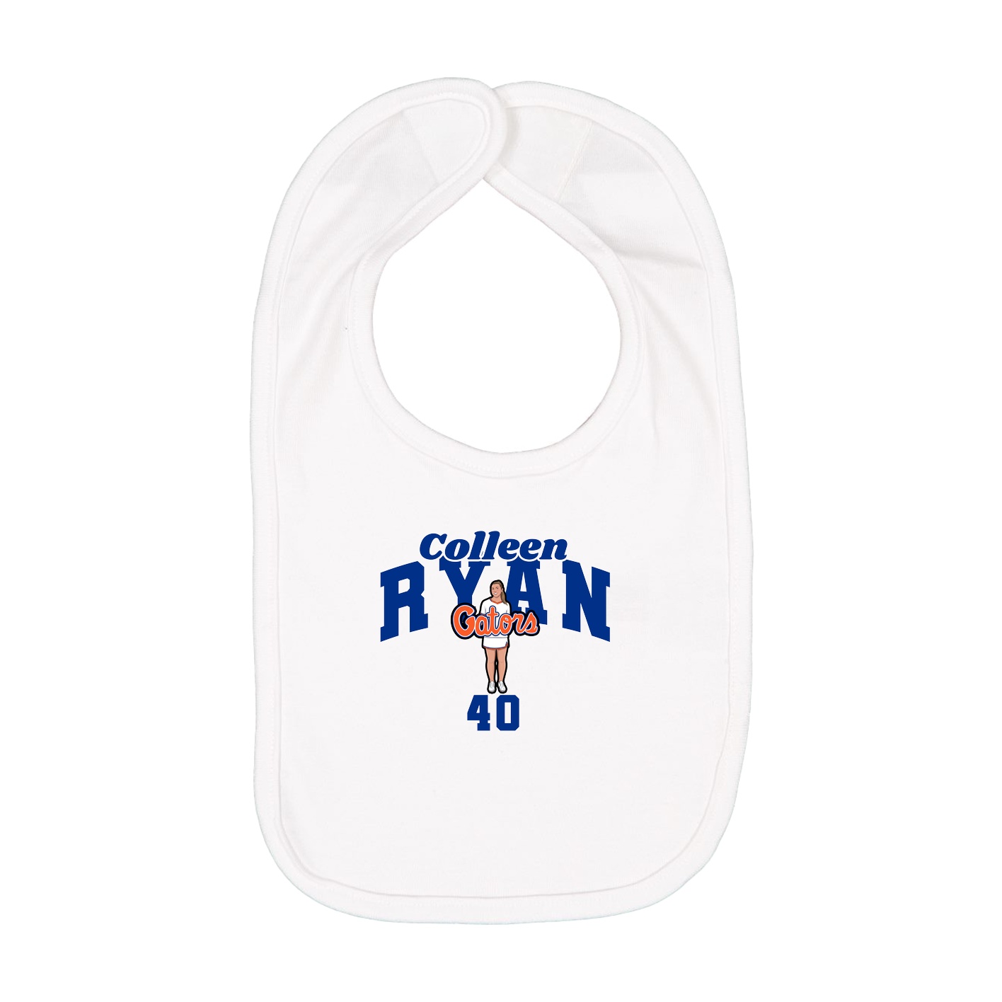 Infant Bib — Signature Arch in White