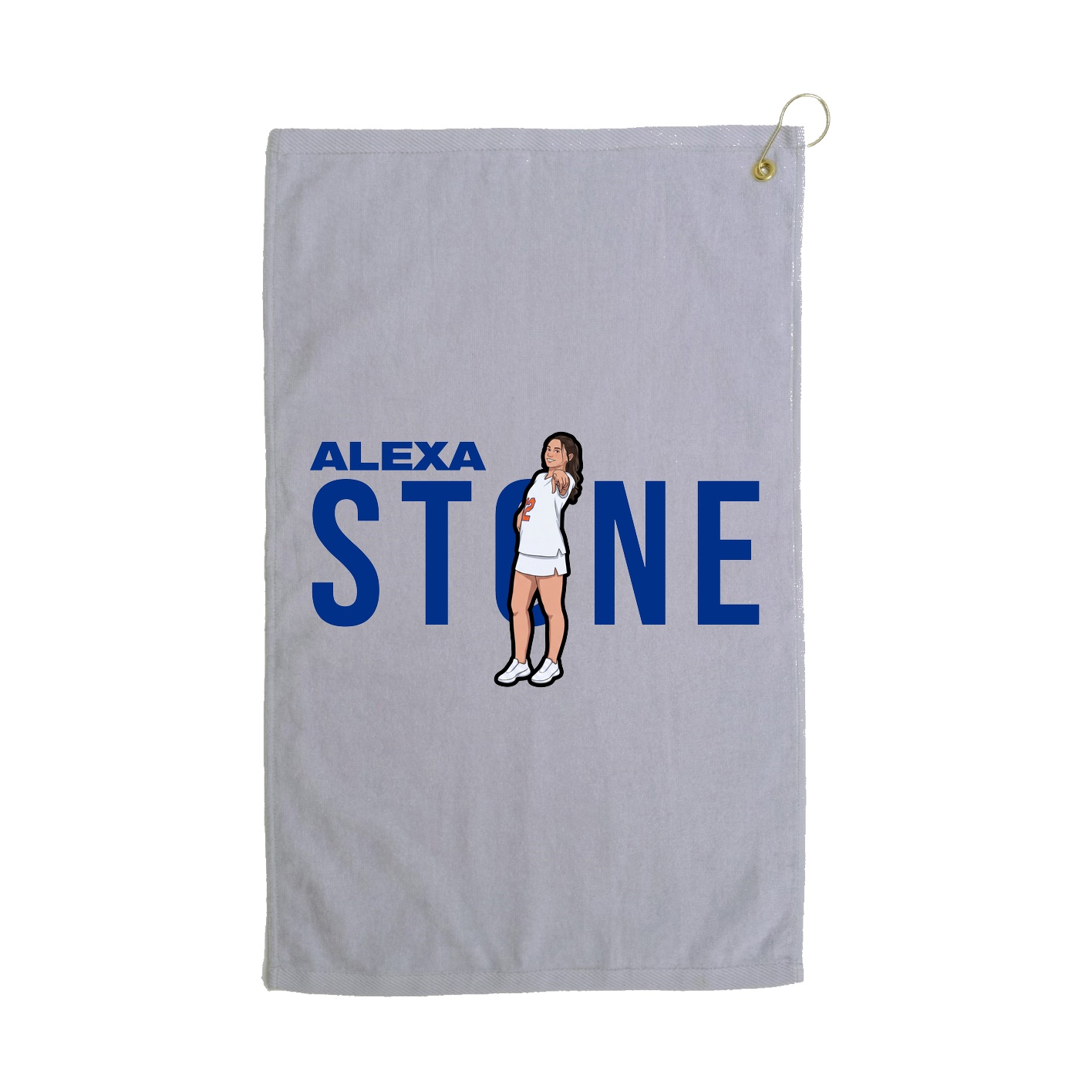 Golf Towel — Player Name in Grey