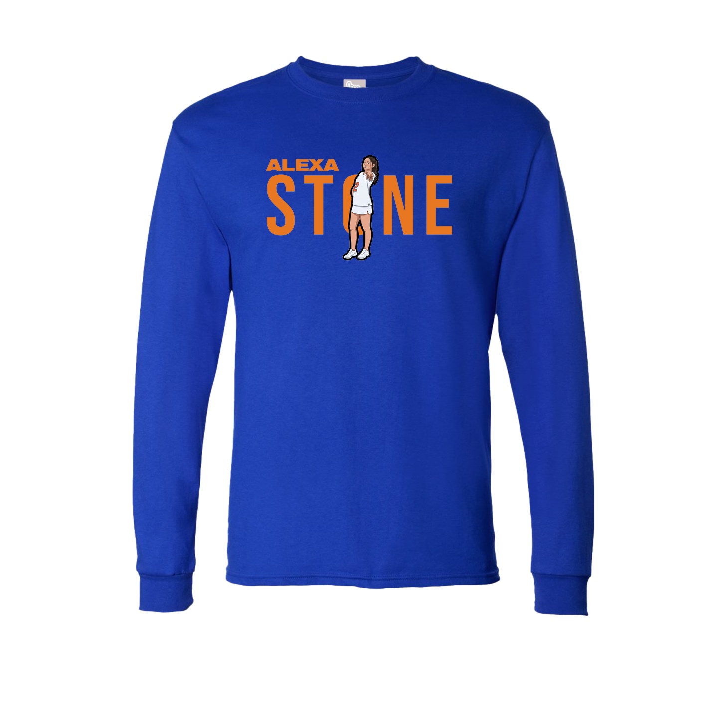 Long Sleeve Tee — Player Name in Royal