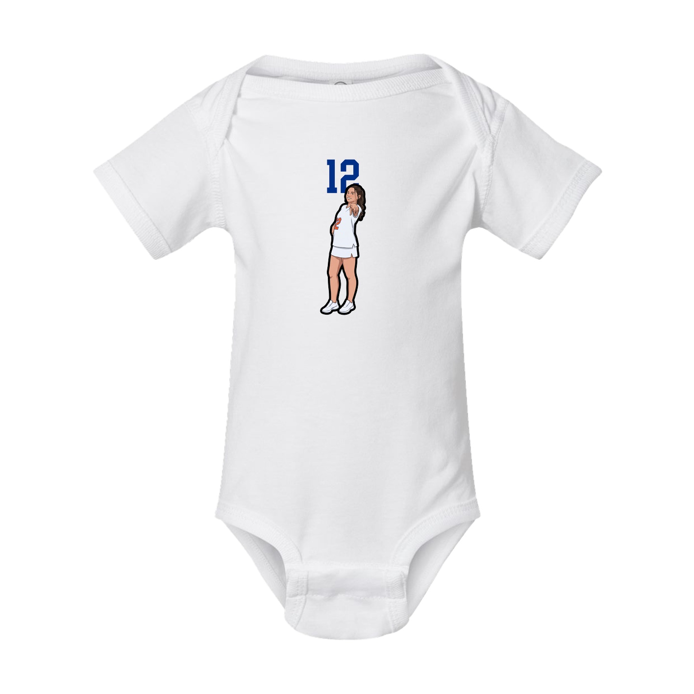 Baby Onesie — Number Top in White