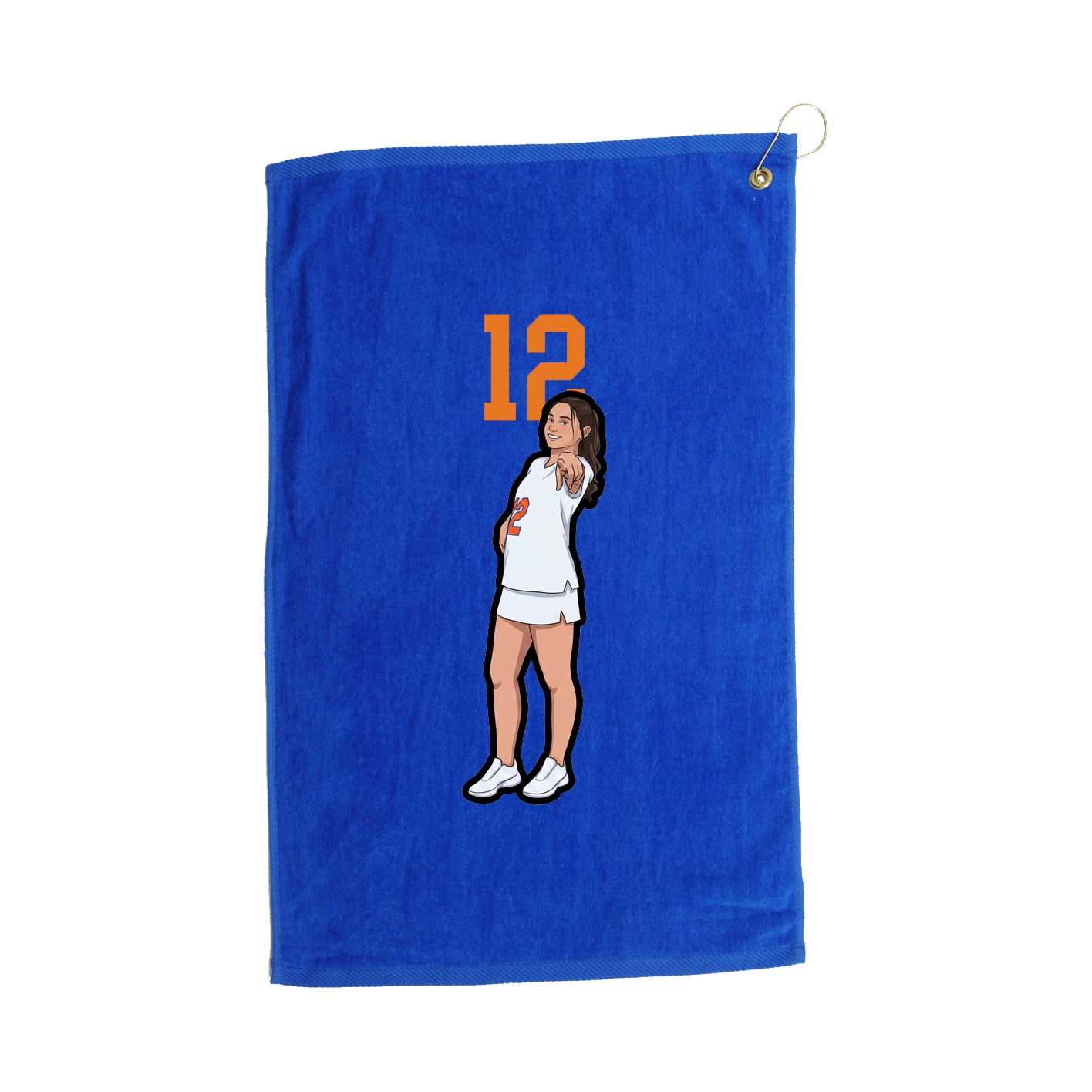 Golf Towel — Number Top in Royal