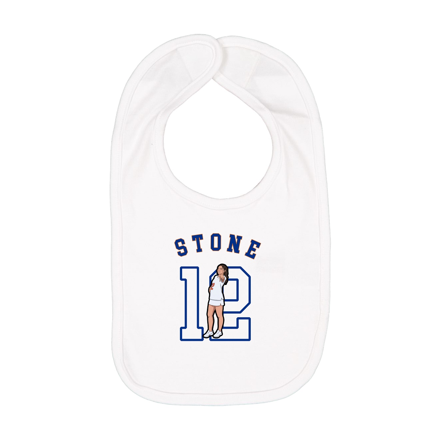 Infant Bib — Shirsey Arch in White