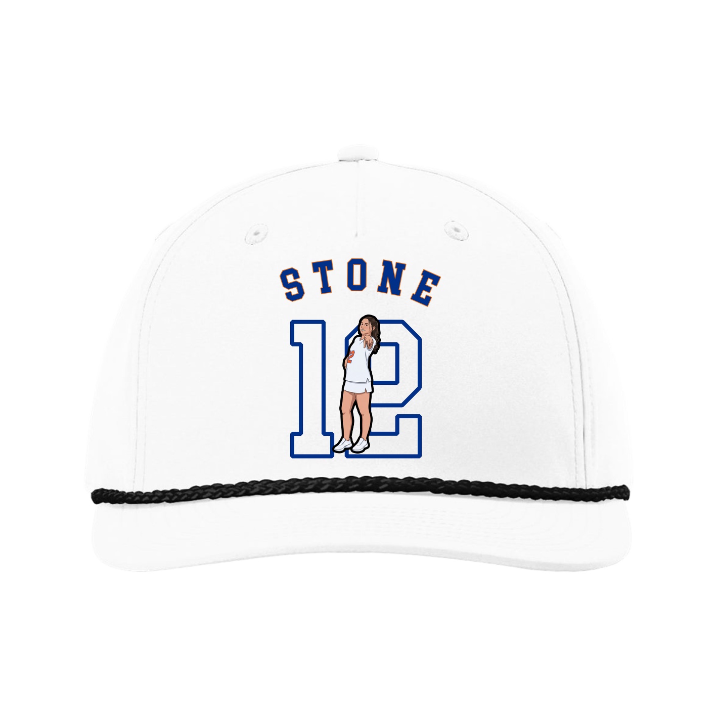 Five-Panel Classic Rope Cap — Shirsey Arch in White