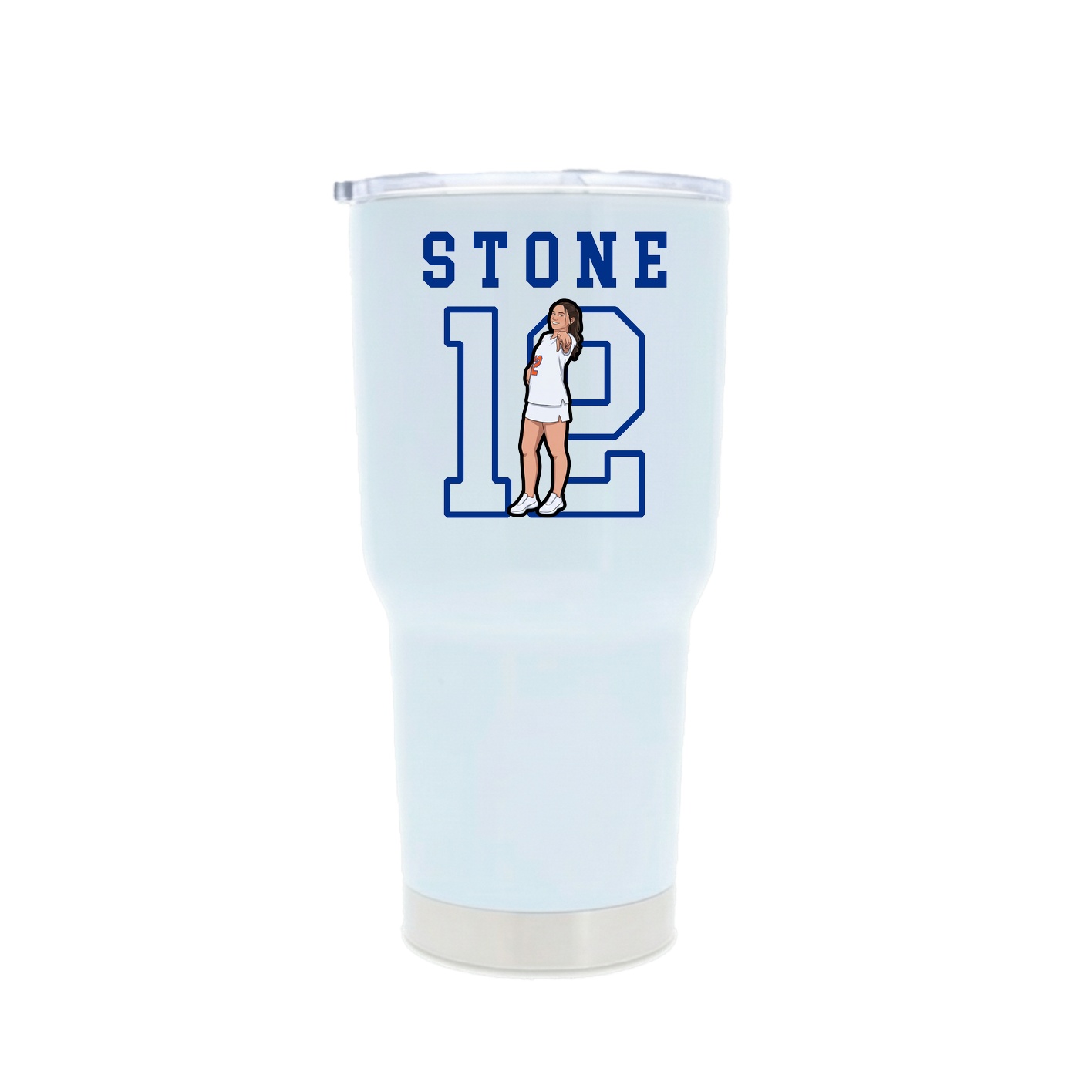 30oz Stainless Steel Tumbler — Shirsey in White