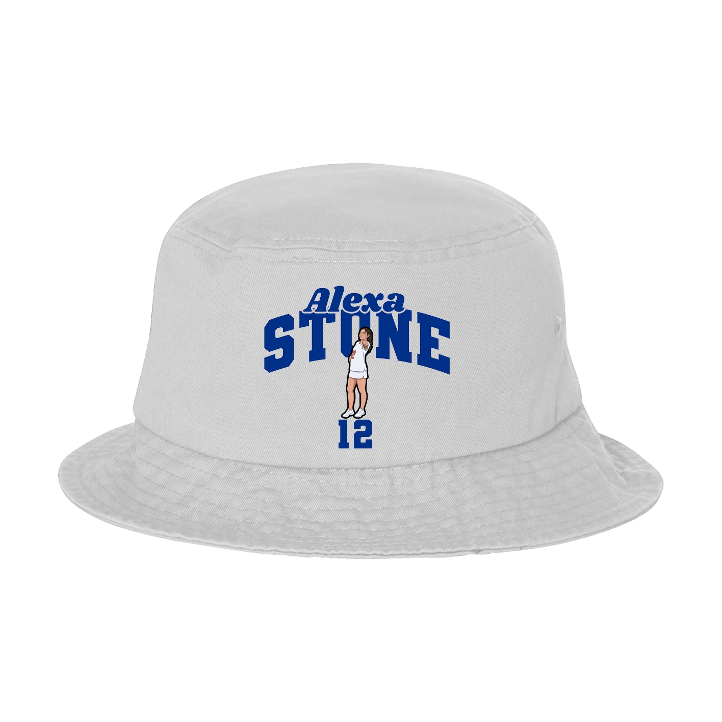 Bucket Cap — Signature Arch in White